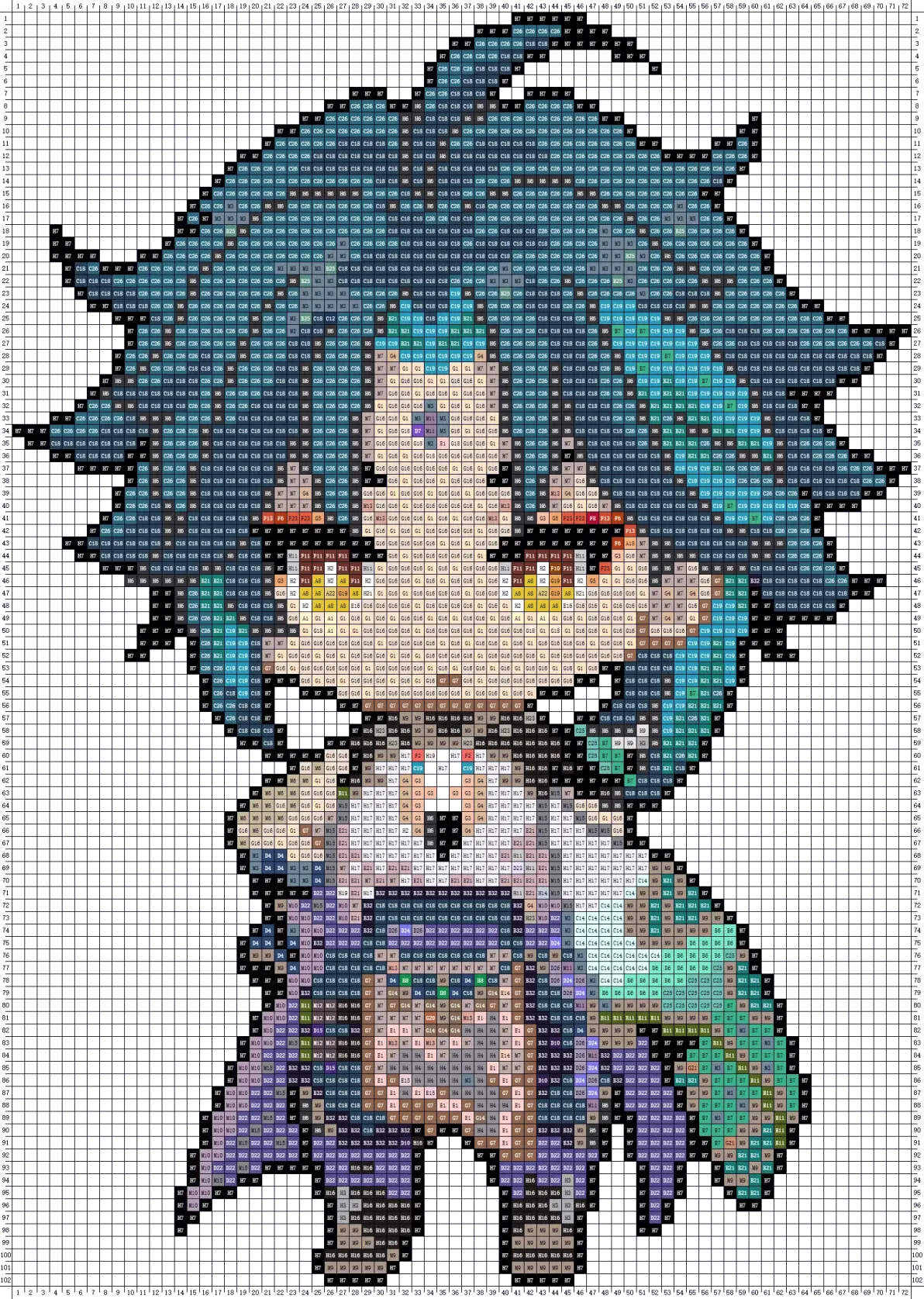 每日图纸 原神 少人合集 拼豆