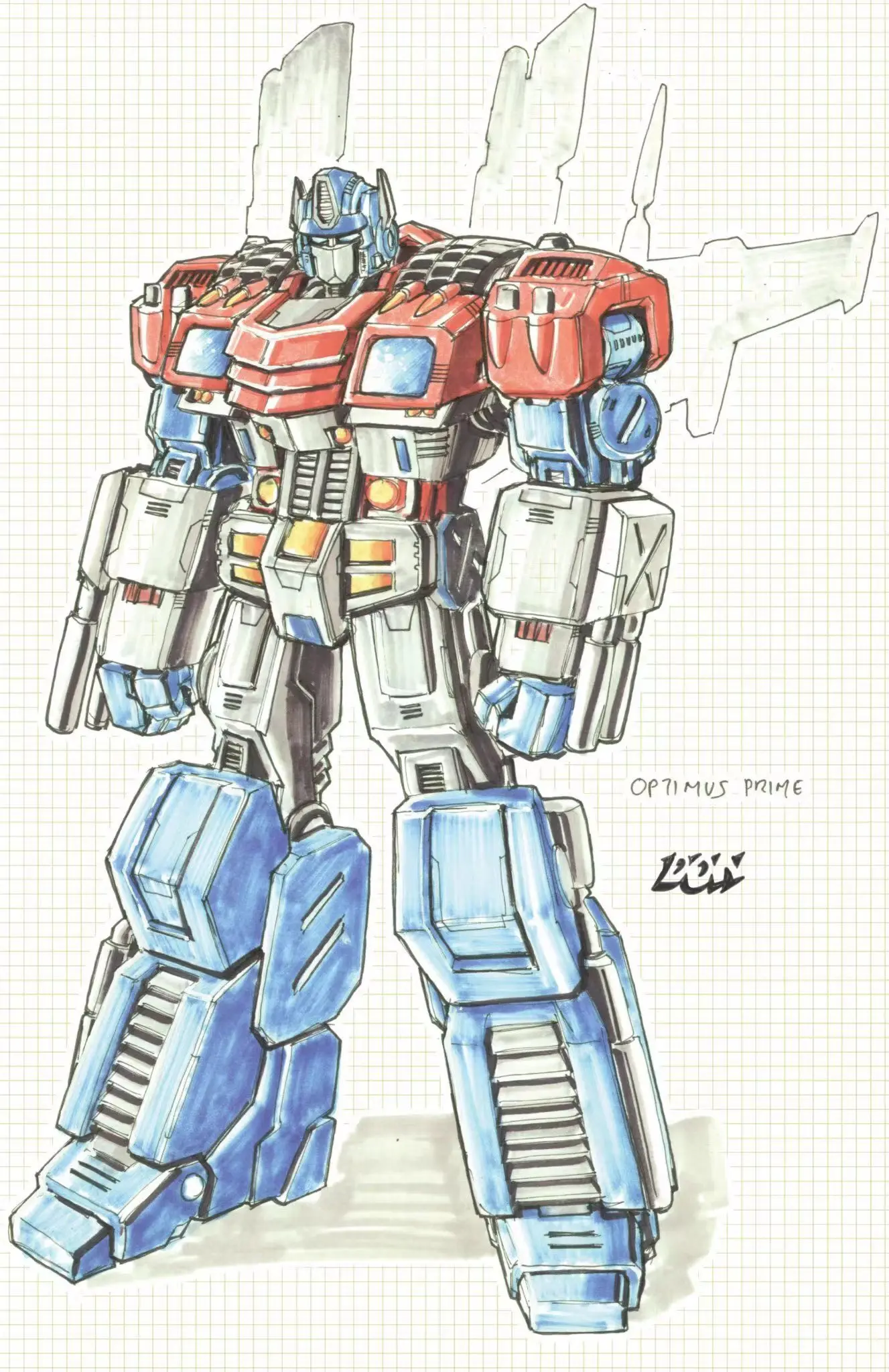 不严谨的来说,最早的idw擎天柱是don figueroa基于dw内战造型设计的