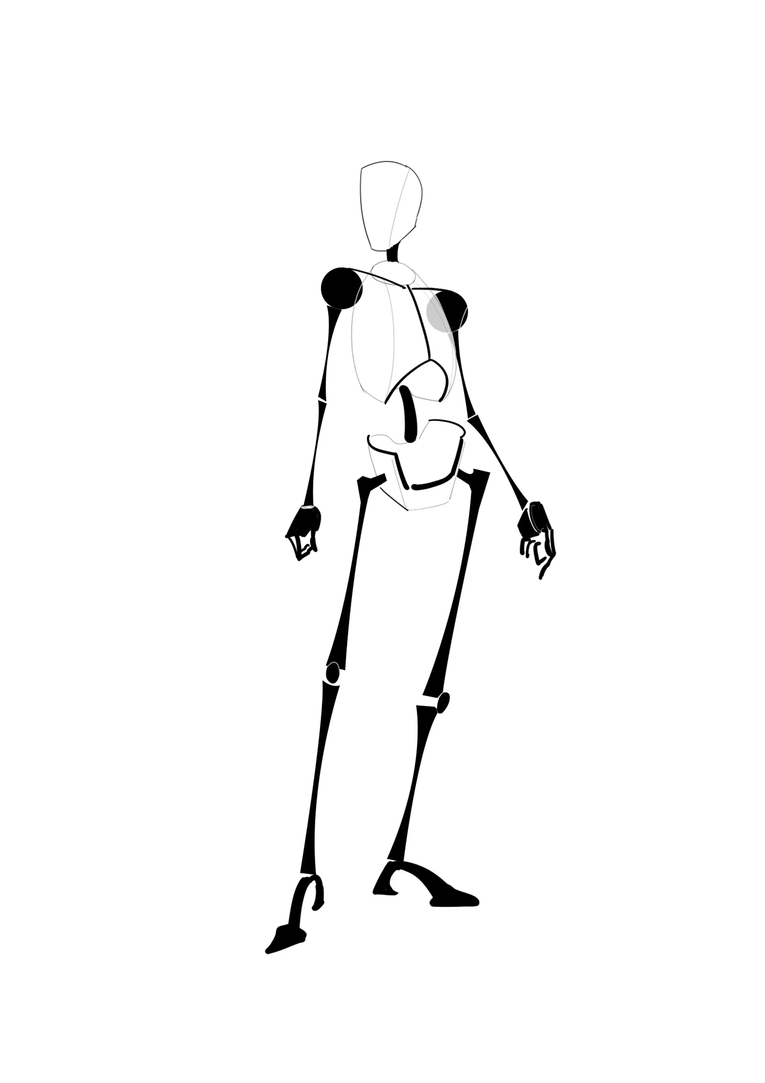 女人体动态和肌肉体块示范,绘画素材共20张