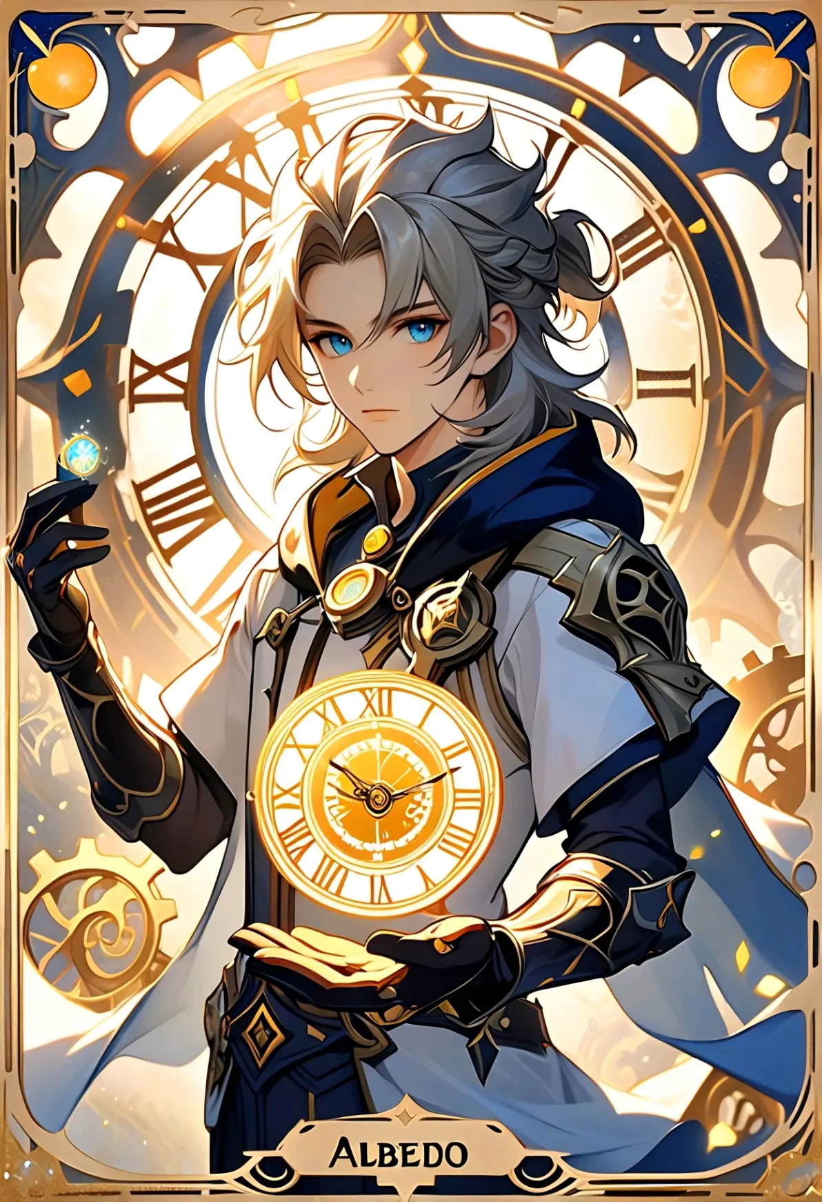 ai绘画,ai画的原神阿贝多的图片.2024年8月23日