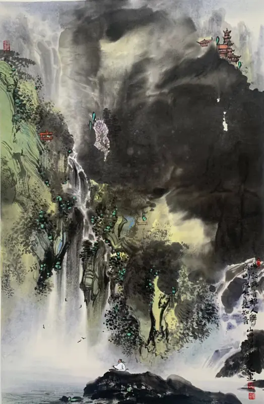 欣赏画家凌云的画作,感受诗意和禅意,让心灵得到净化和升华 - 哔哩