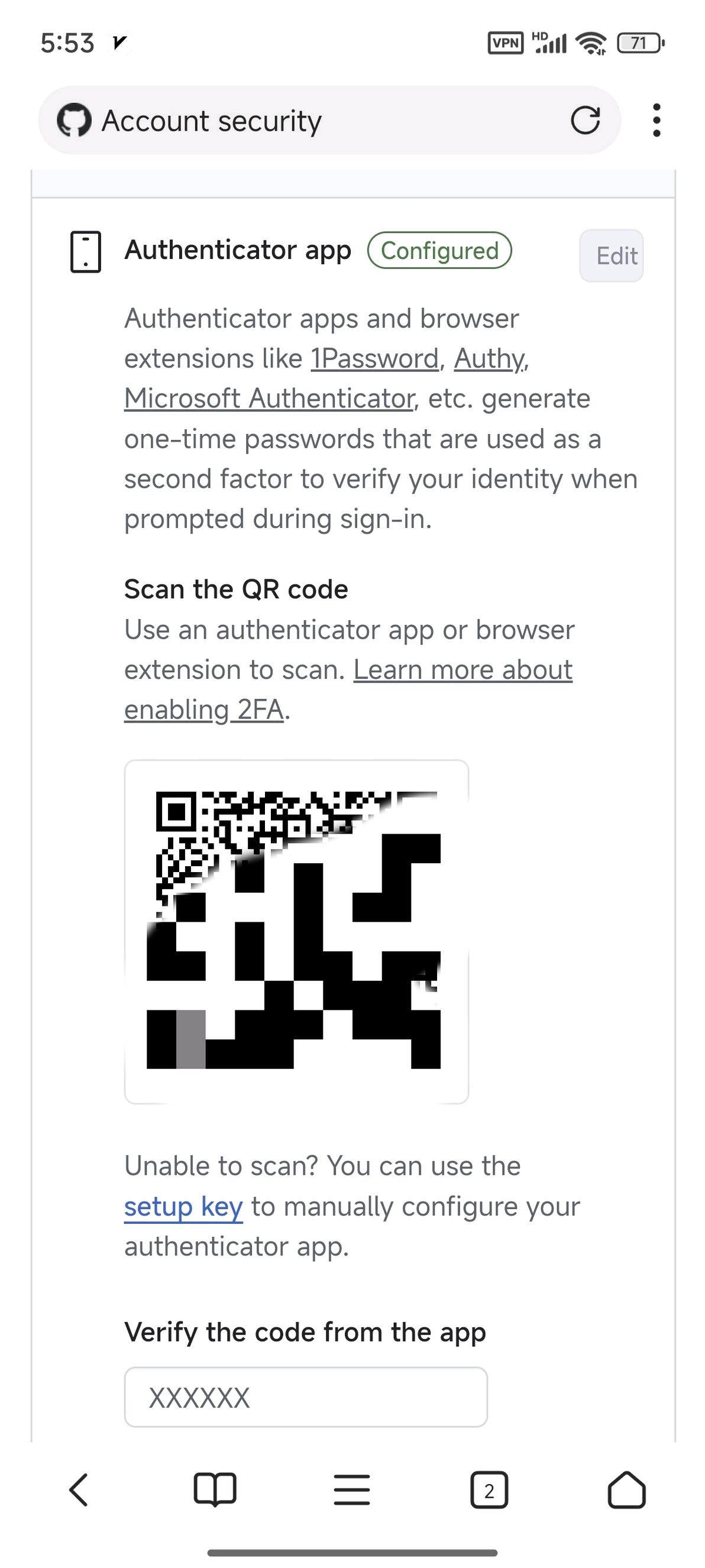 GitHub更改2FA设备 - 哔哩哔哩