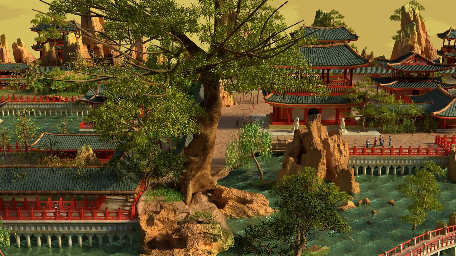 3d红楼梦大观园_三维场景模型