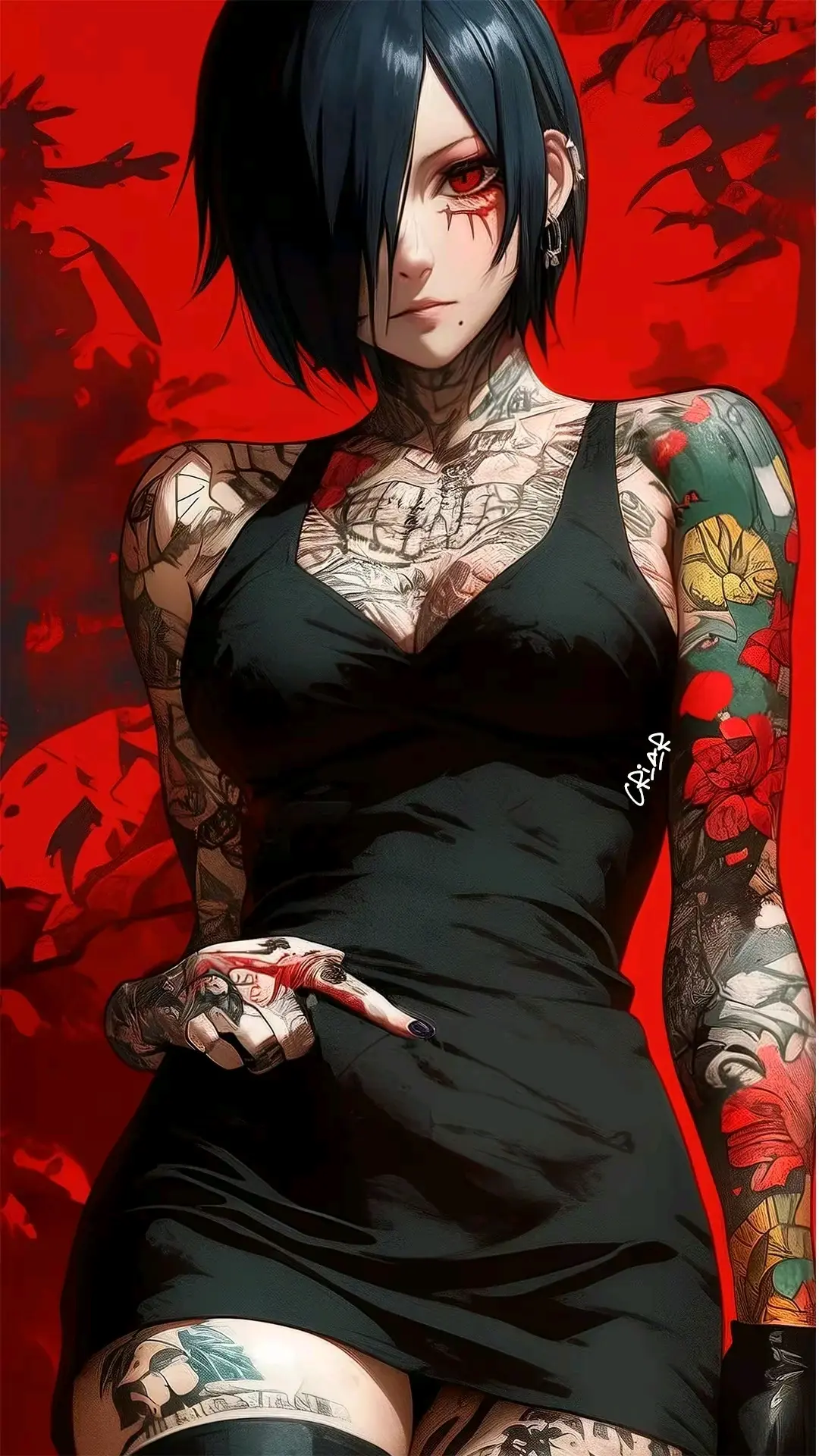 当动漫女生纹身
