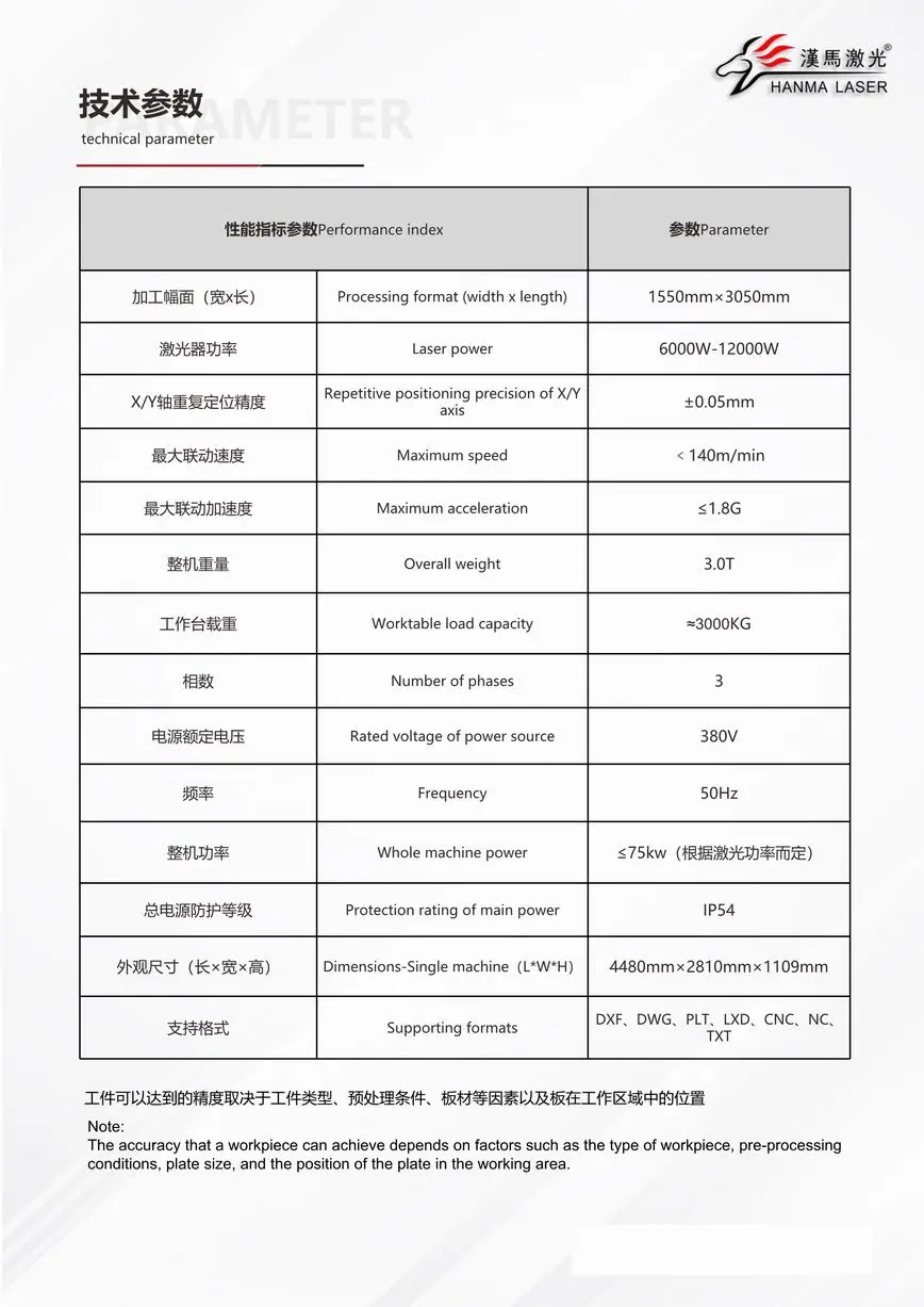 g1530系列 单平台光纤激光切割机