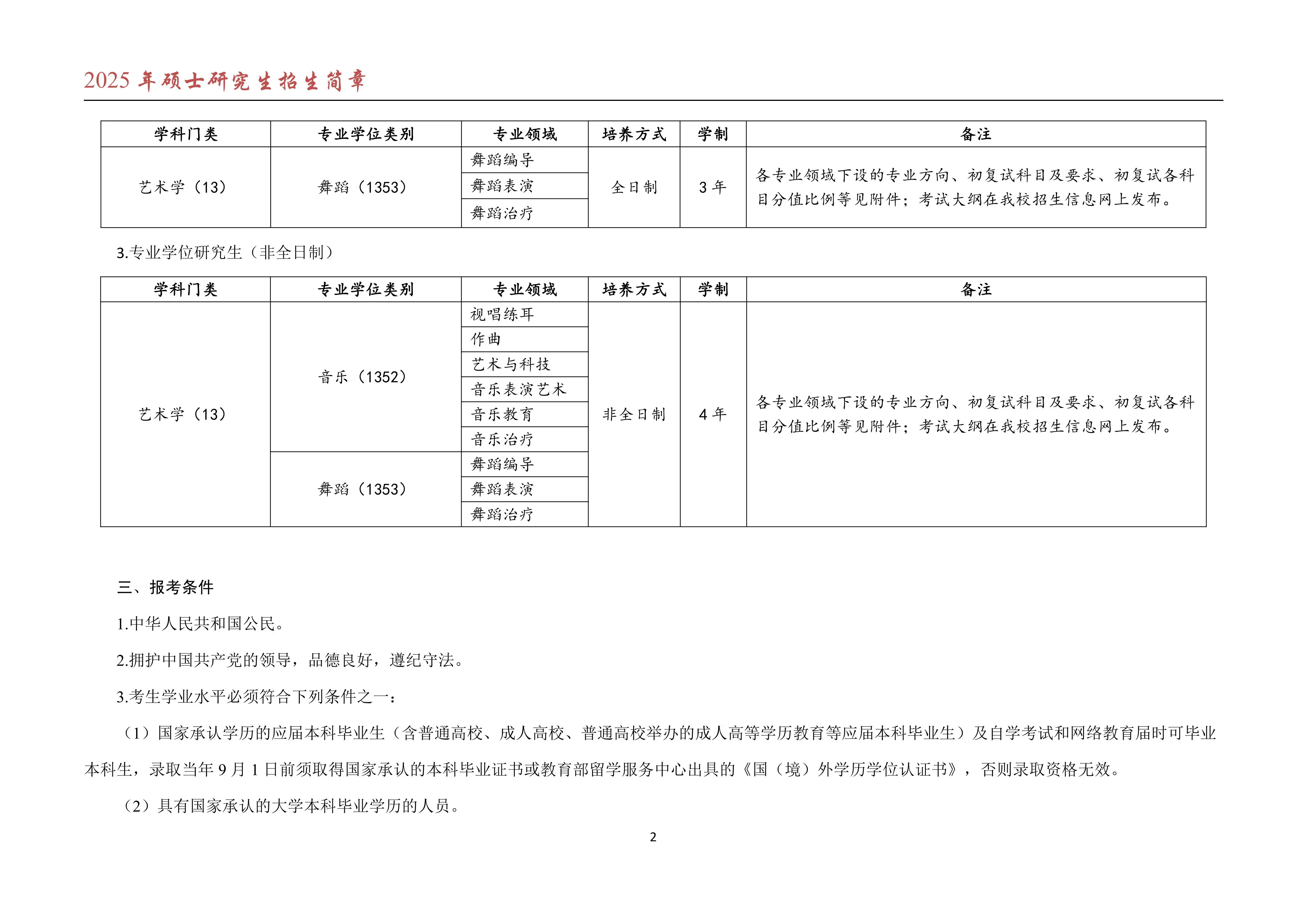 2025武汉音乐学院硕士研究生招生简章