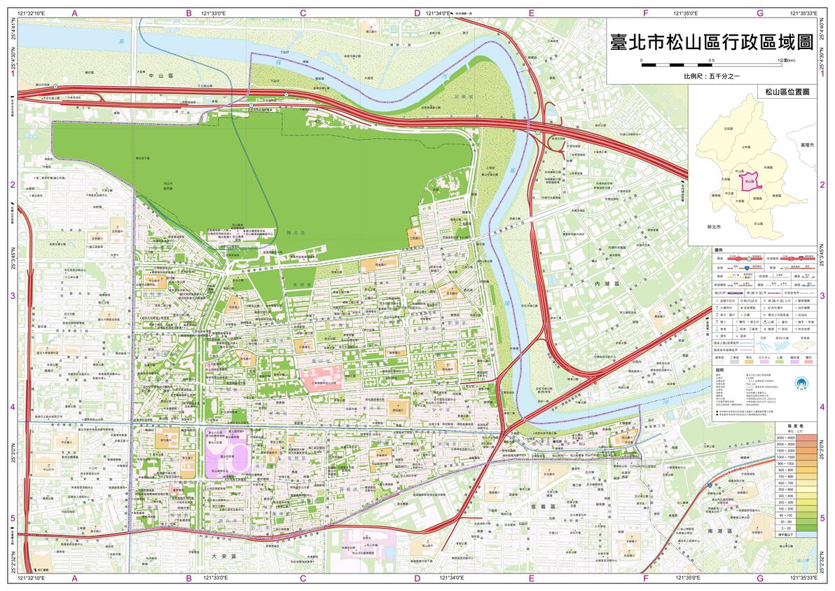 台湾省“地区”台北市(区、县级)行政区划超详细全要素地理地图 - 哔哩哔哩