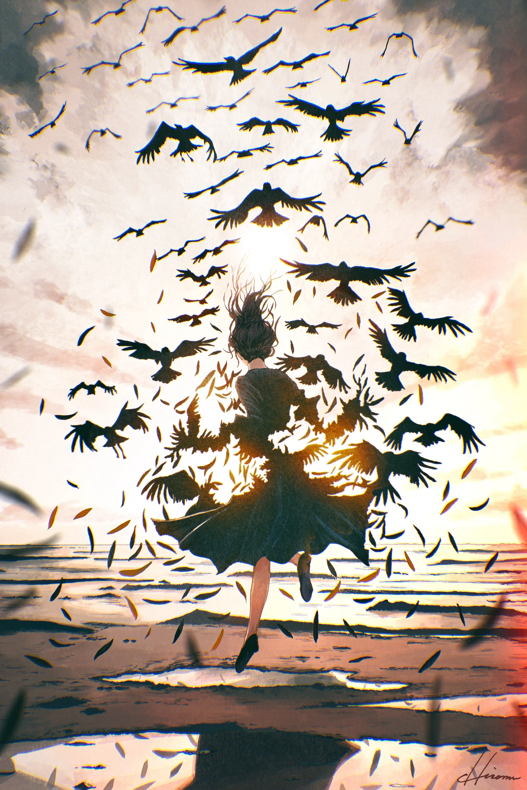 少女背影插画特辑