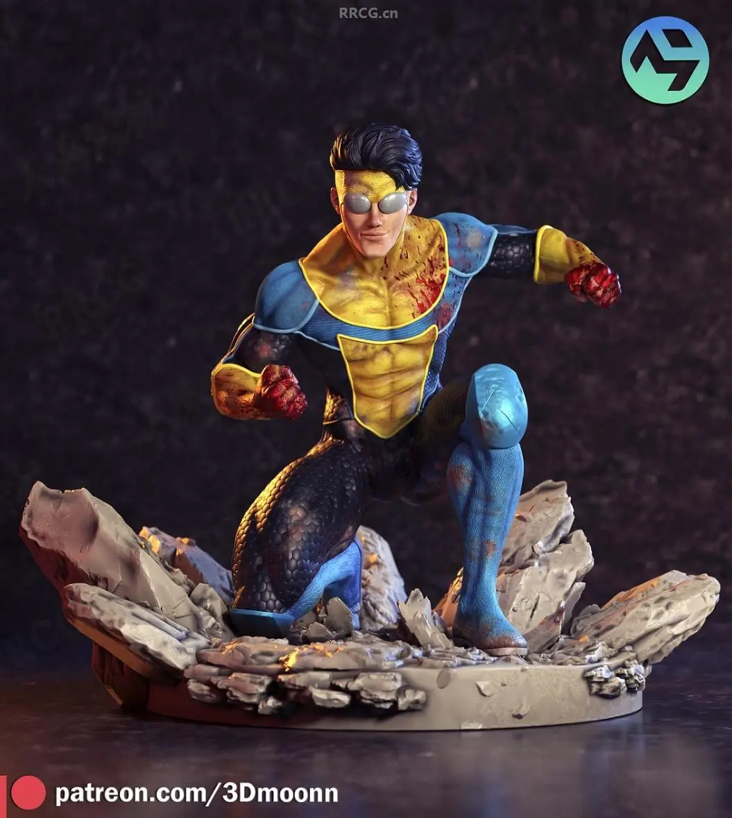 无敌少侠invincible《无敌小子》动漫角色雕刻手办3d打印模型