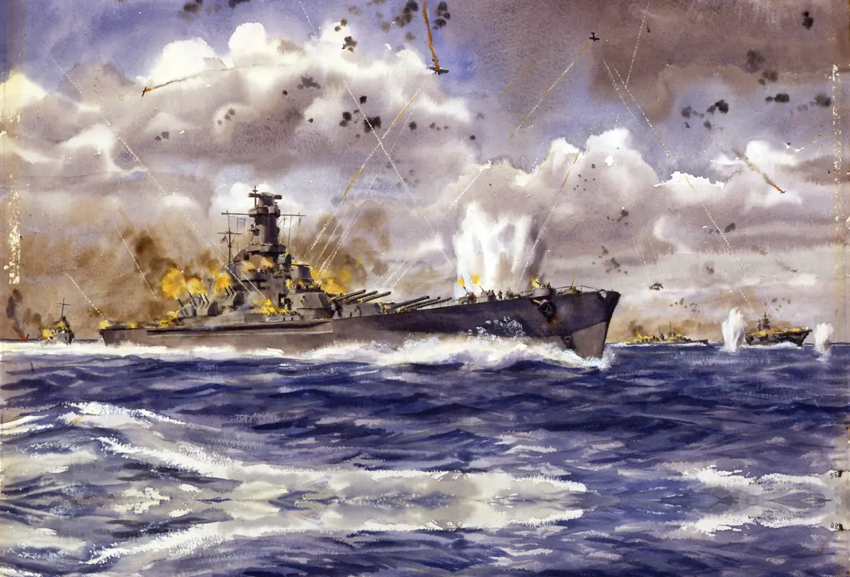 美国4款高速战列舰绘画图