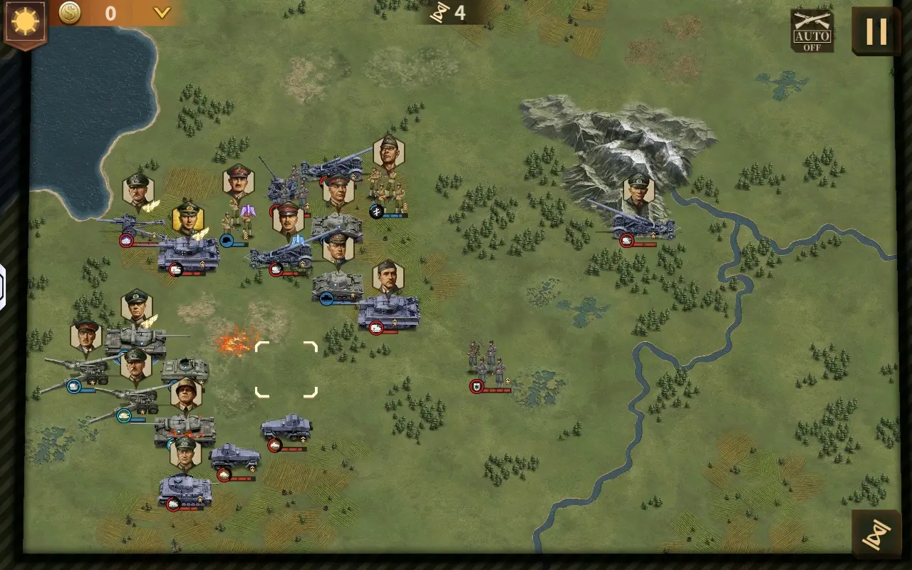 挑战模式10,与德军装甲主力遭遇战.将军的荣耀3