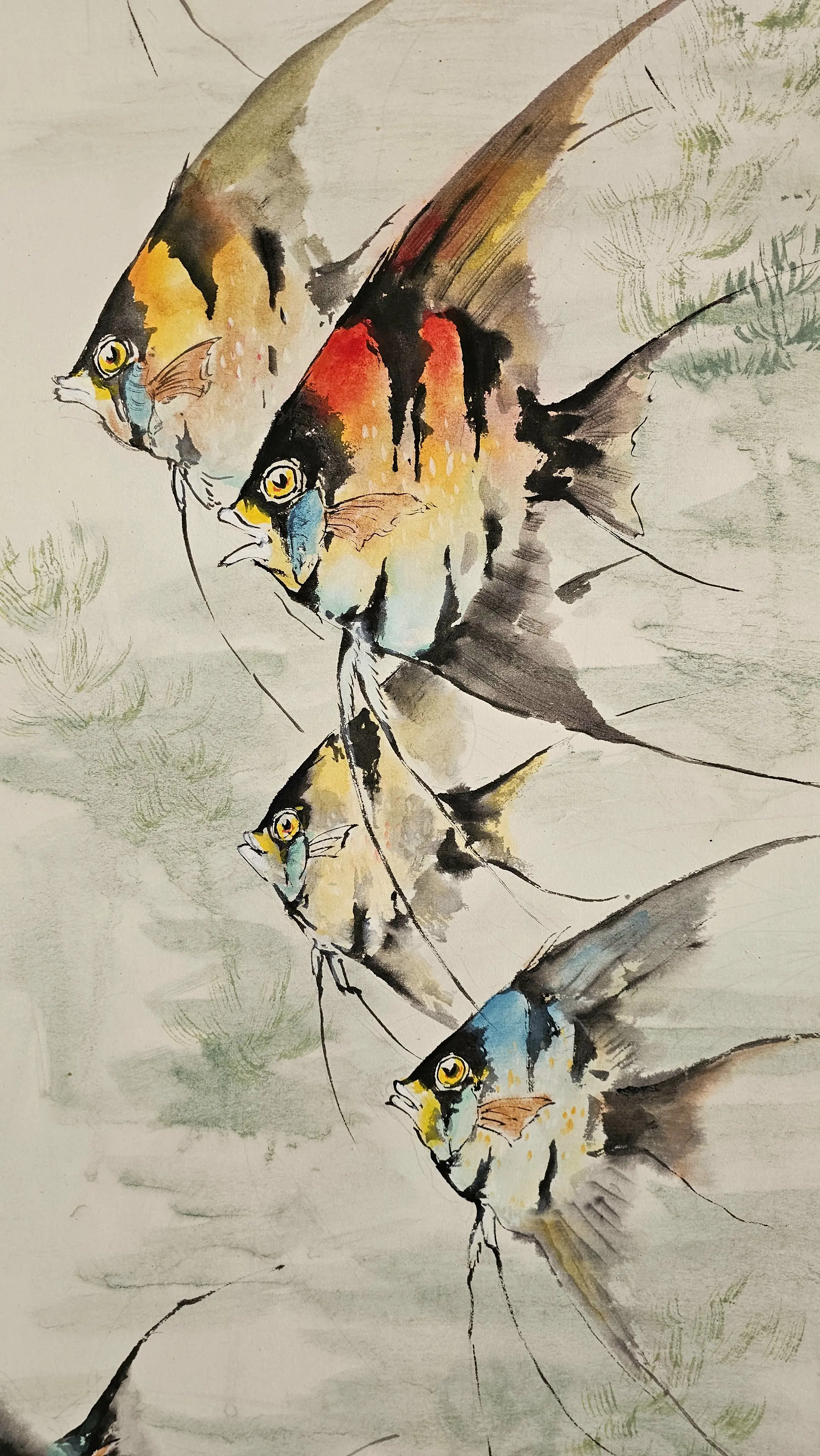 —胡玉德老师创作神仙鱼国画小写意作品