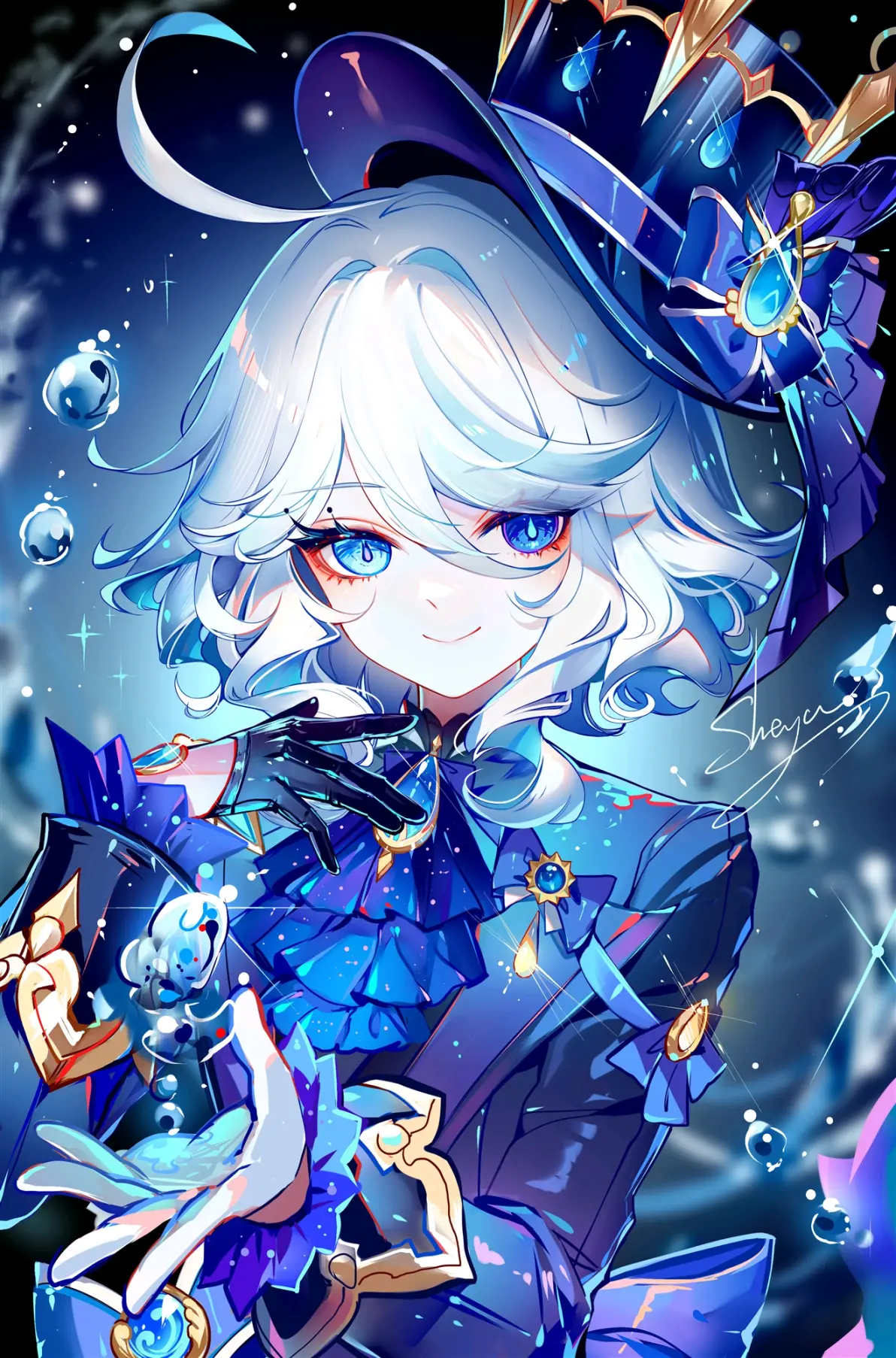 异色瞳女子插画特辑