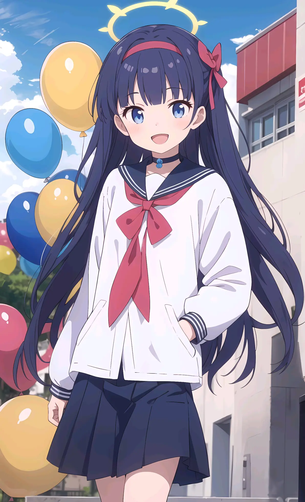 二次元壁纸分享 jk水手服少女