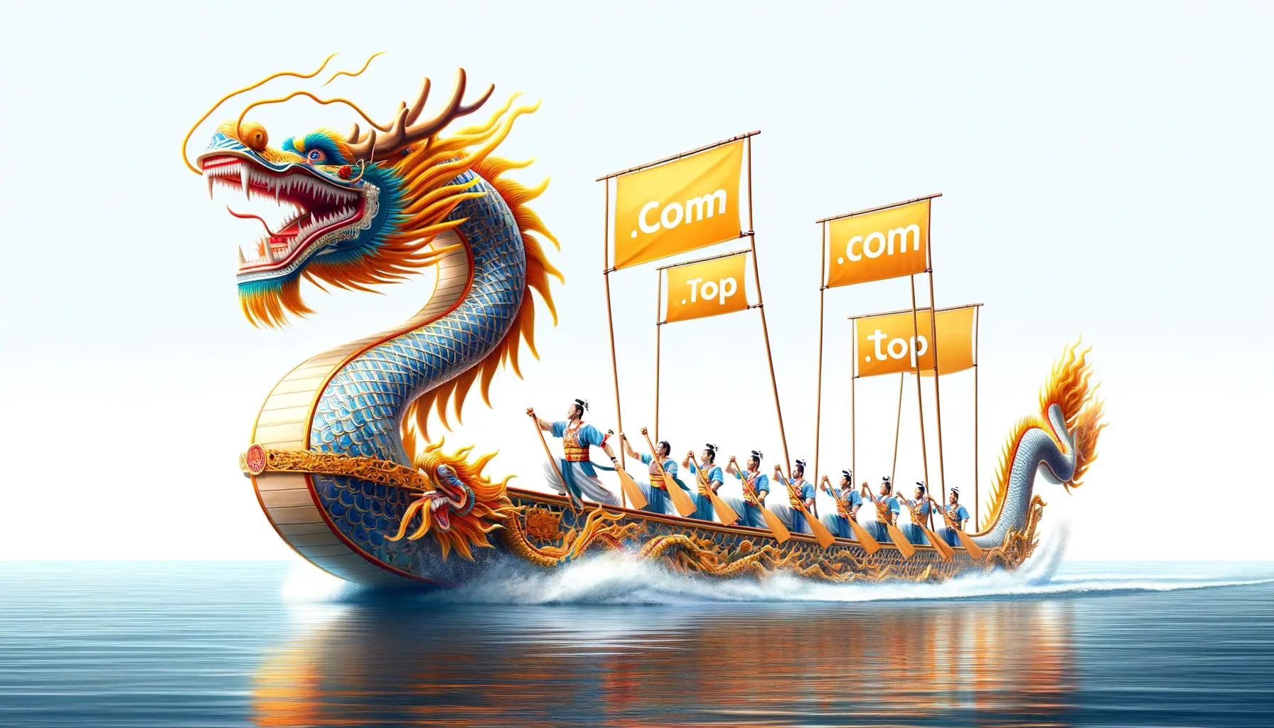 987米的双桡龙舟,以其宏伟的身姿,迎接着端午