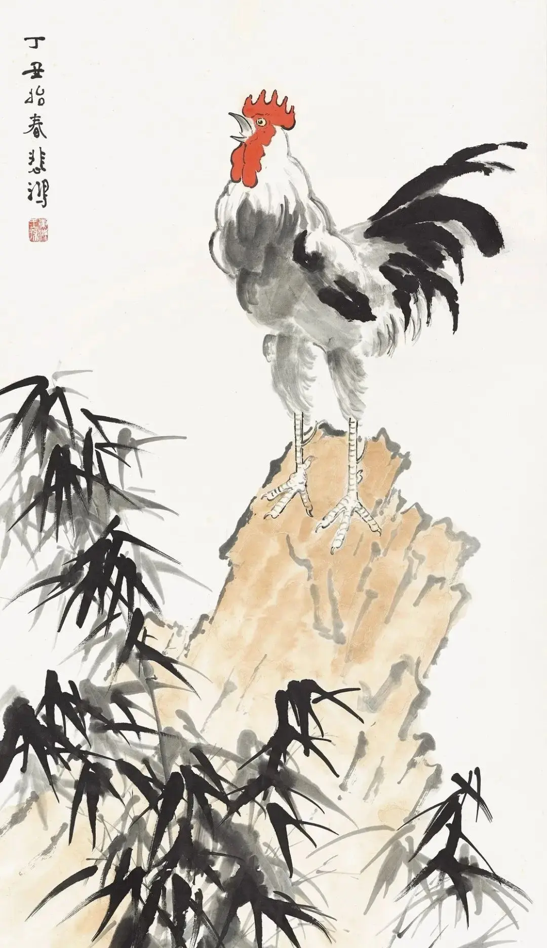 忠诚正义大公鸡国画技法