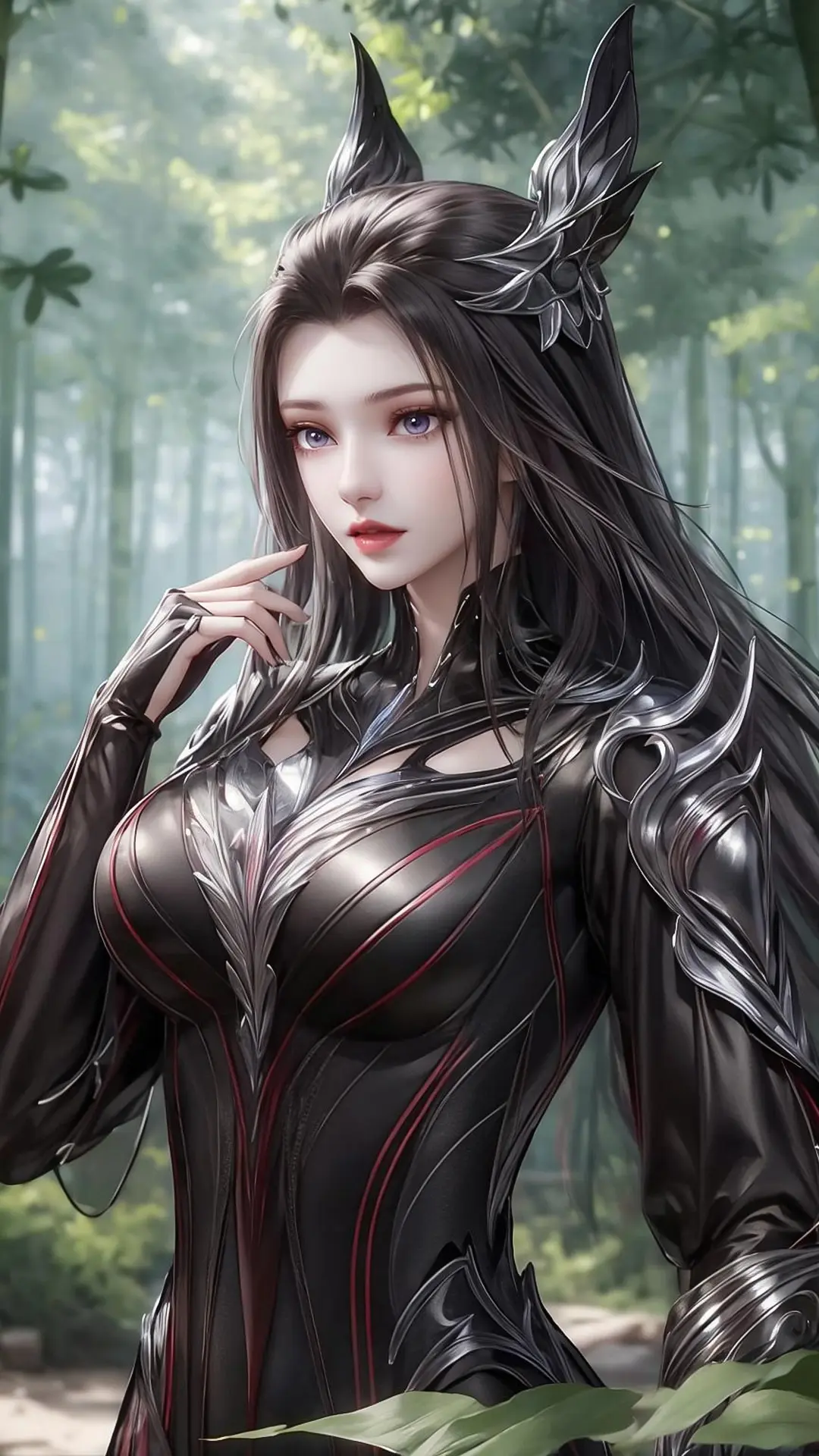 国漫顶级美女ai建模:《斗罗大陆》朱竹清4k手机壁纸