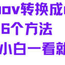 如何将mov转换成mp4？6个方法，电脑小白一看就会