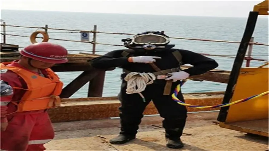 宁波市蛙人打捞队,水下封堵管道