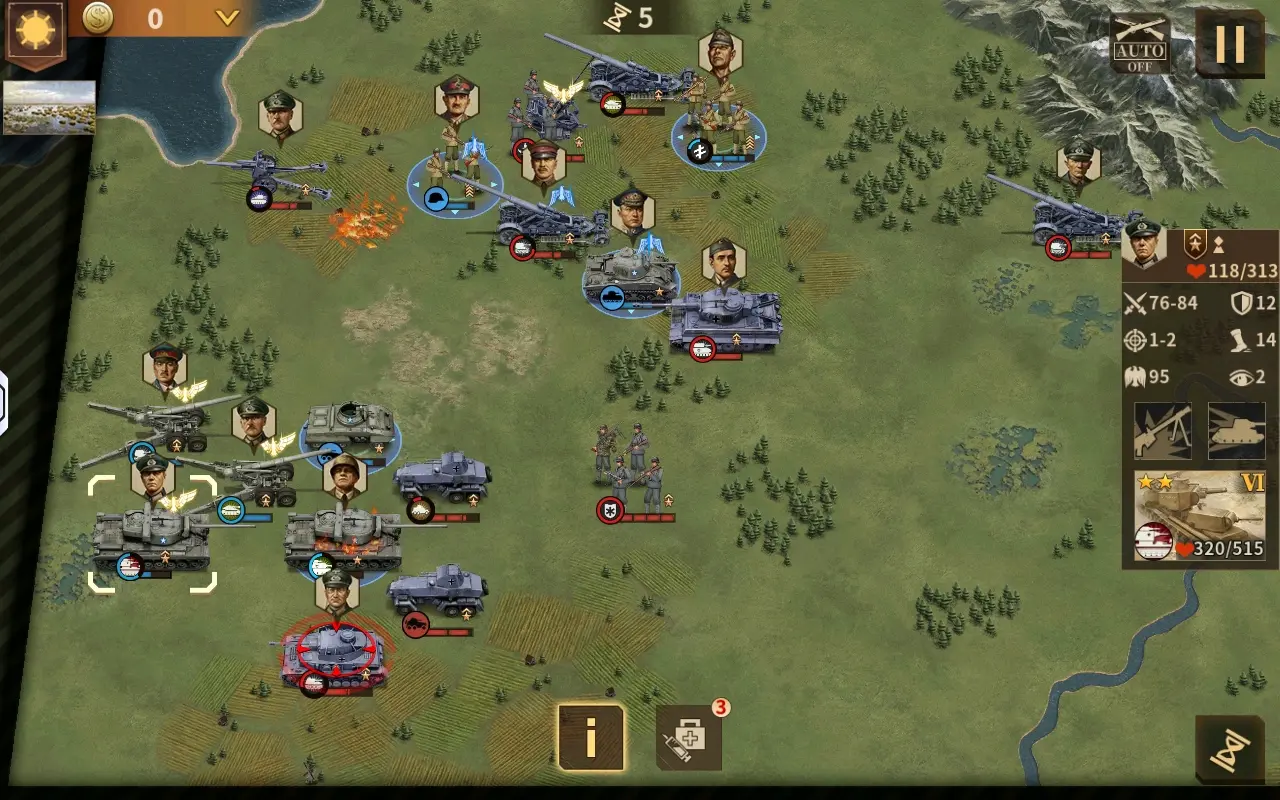 挑战模式10,与德军装甲主力遭遇战.将军的荣耀3