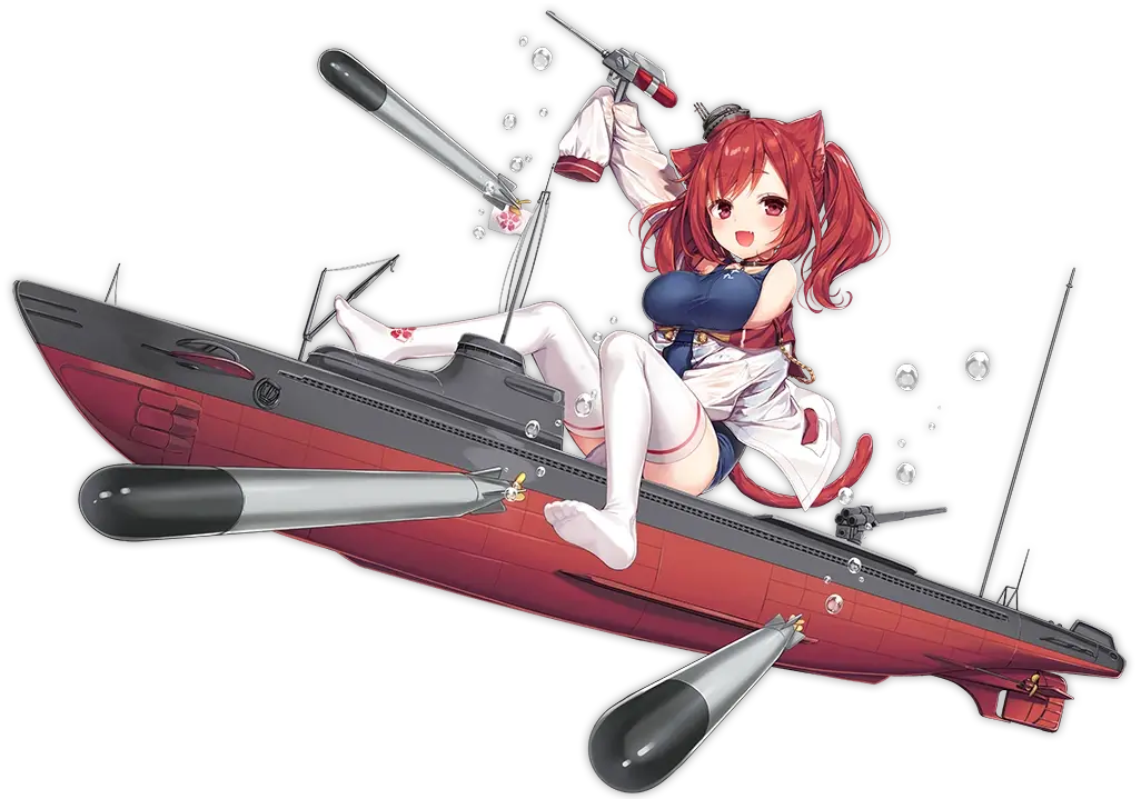 重樱阵营潜艇,游戏内实装于2018年5月31日.画师: 米白粕,暂无其