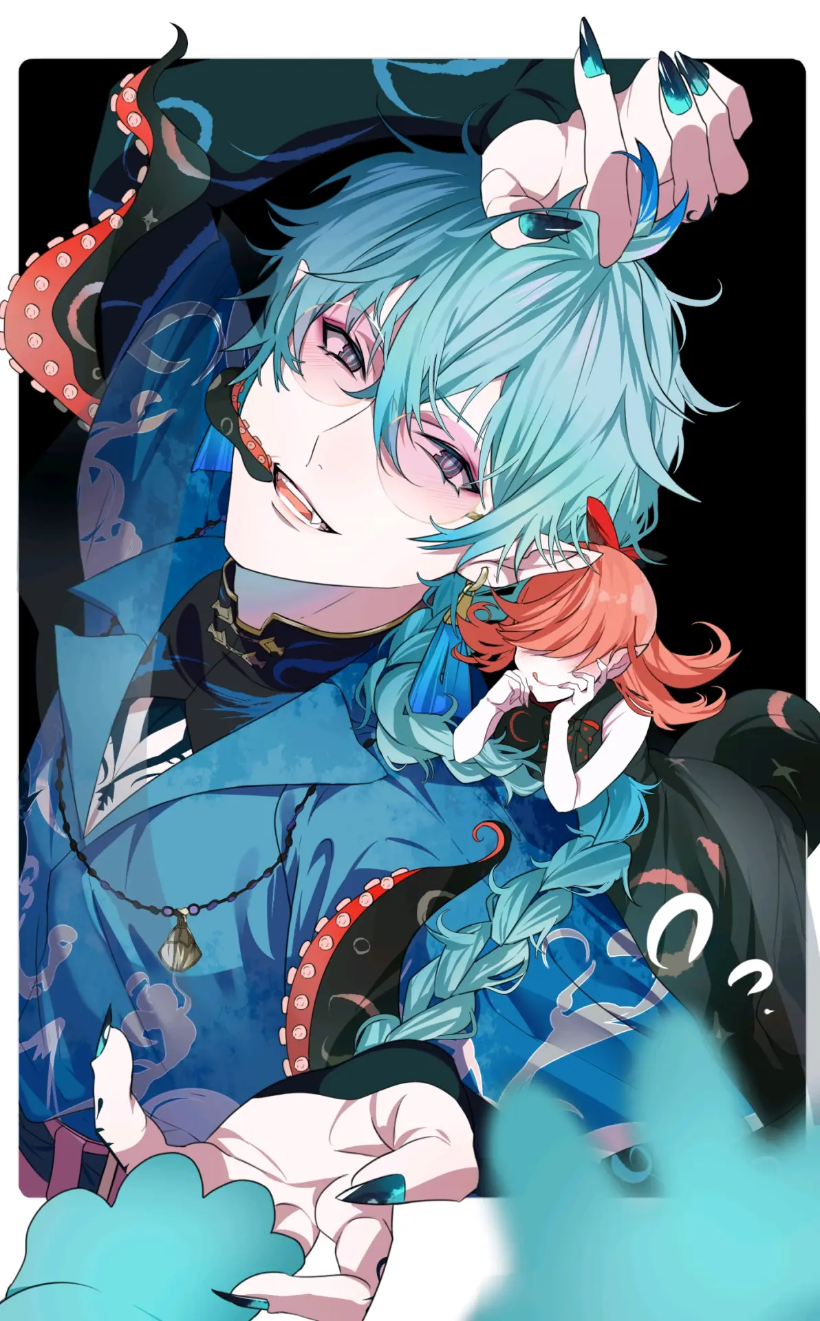 麻花辫男子插画特辑