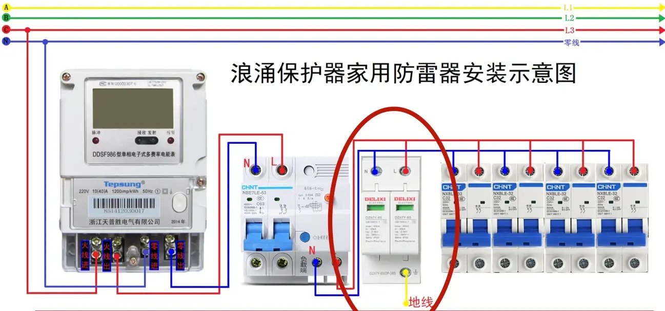 门窗防雷装置连接图图片