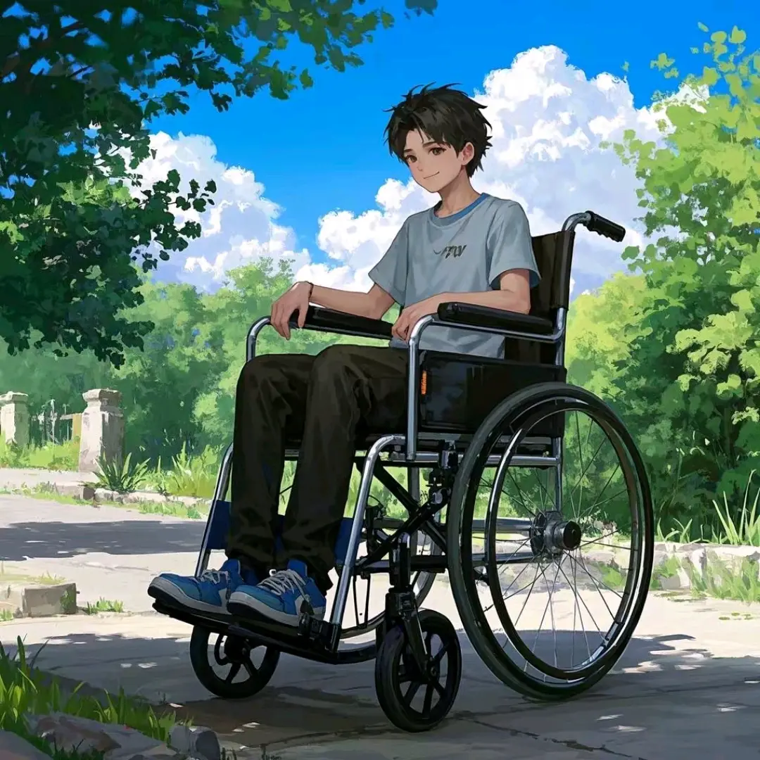 ai生成画(轮椅少年)