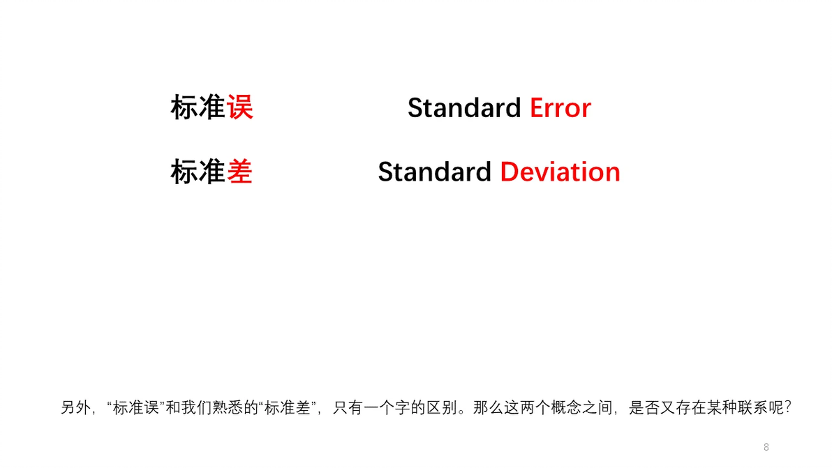PPT 通俗统计学原理入门 30 标准误到底是什么 标准误 vs 标准差 - 哔哩哔哩