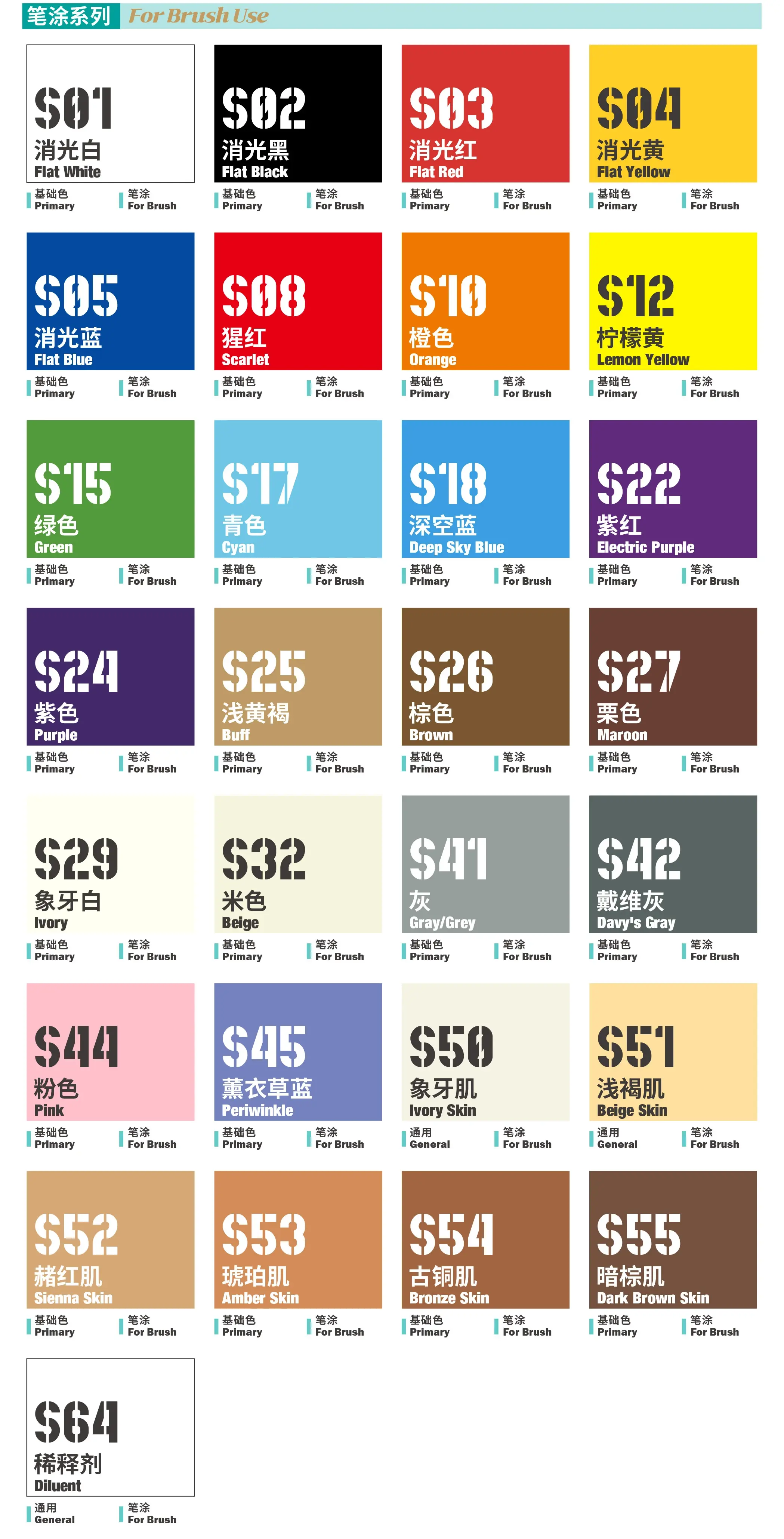 金属色系列本次 水世代新水性颜料颜色表,新添加金属色系列参考