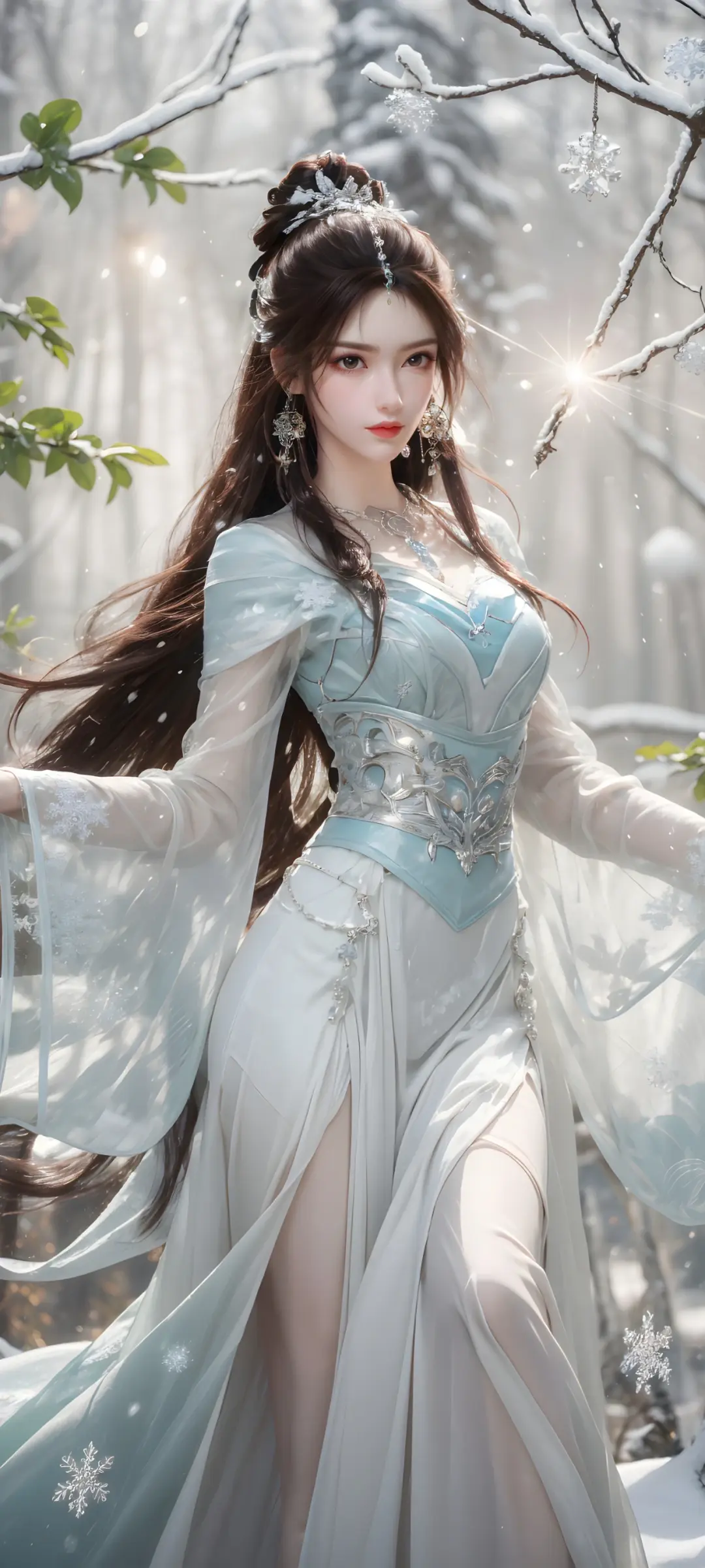 完美世界ai高清手机壁纸:红凰,柳神,火灵儿,叶倾仙