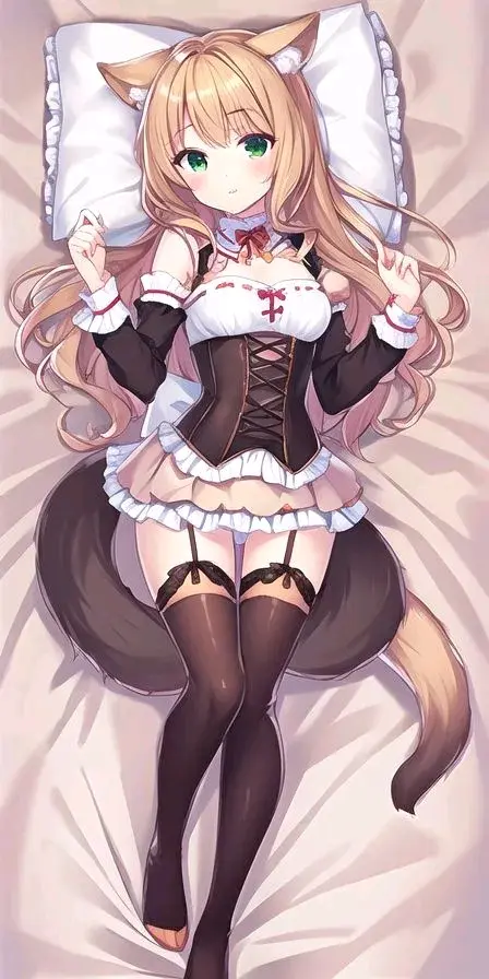 躺在床上的猫娘女仆