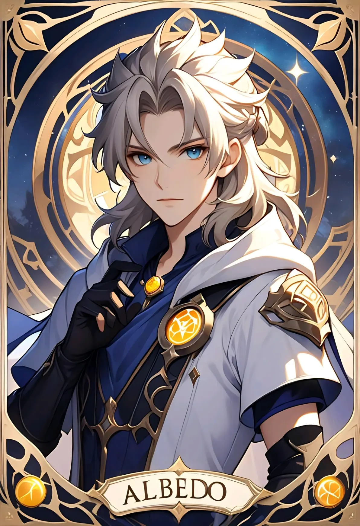 ai绘画,ai画的原神阿贝多的图片.2024年8月23日