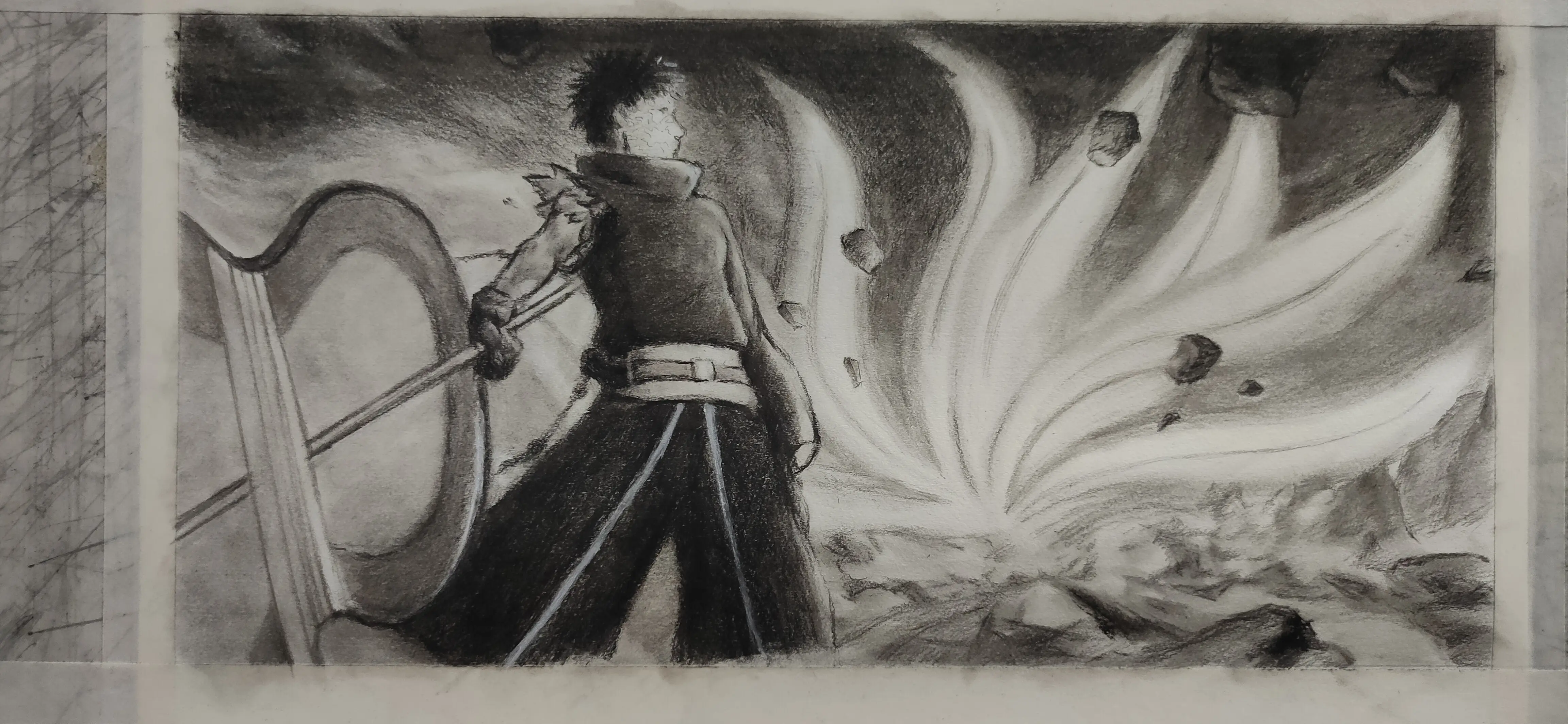 我画的宇智波带土素描完工