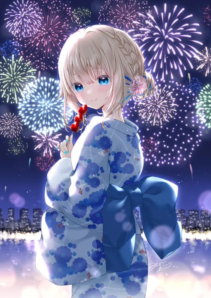 绽放于夜空中的花朵 - 烟花插画特辑   2024.08.24