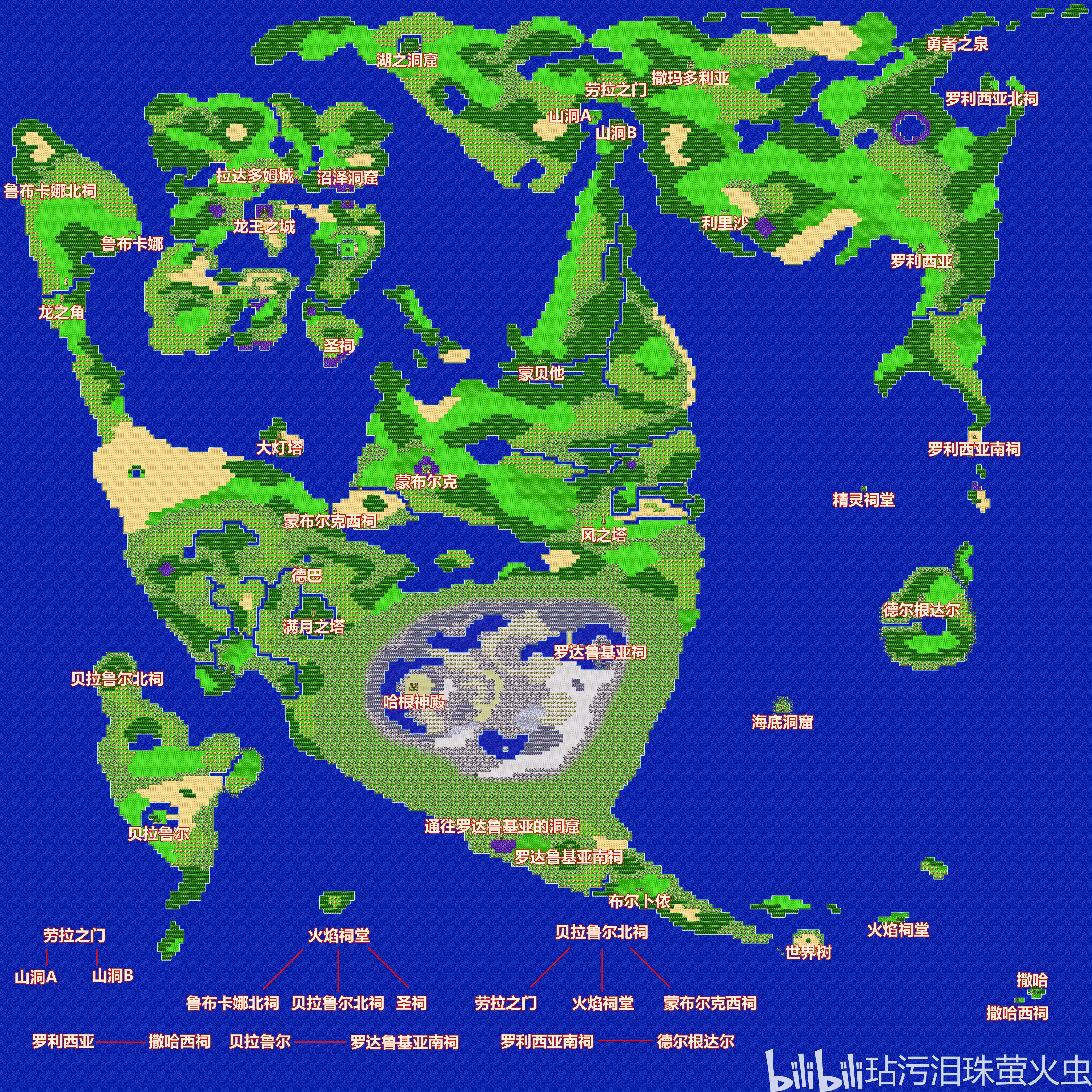 sfc 勇者斗恶龙2 世界地图