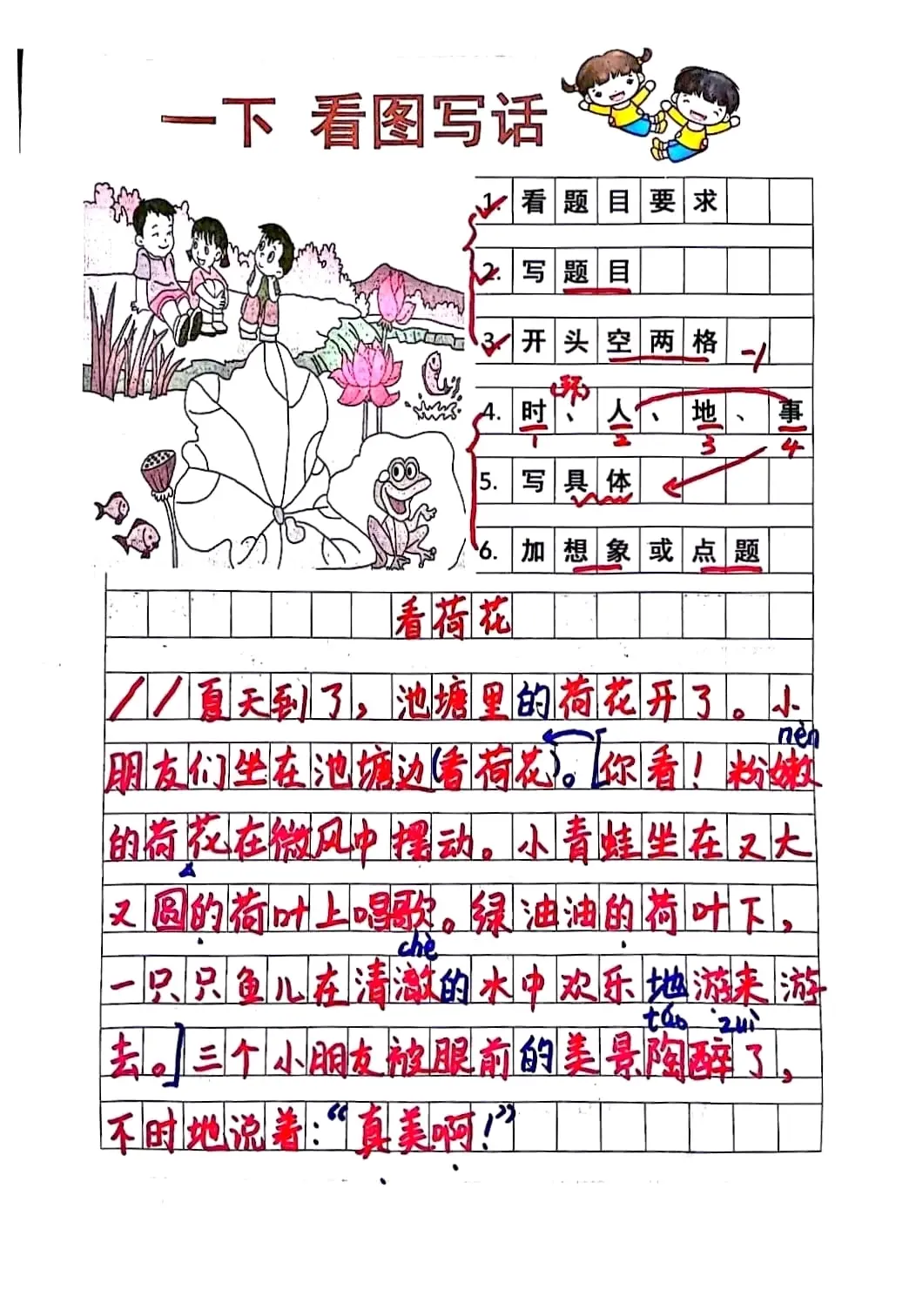 低年级看图写话范文积累,看图写话技巧 - 哔哩哔哩