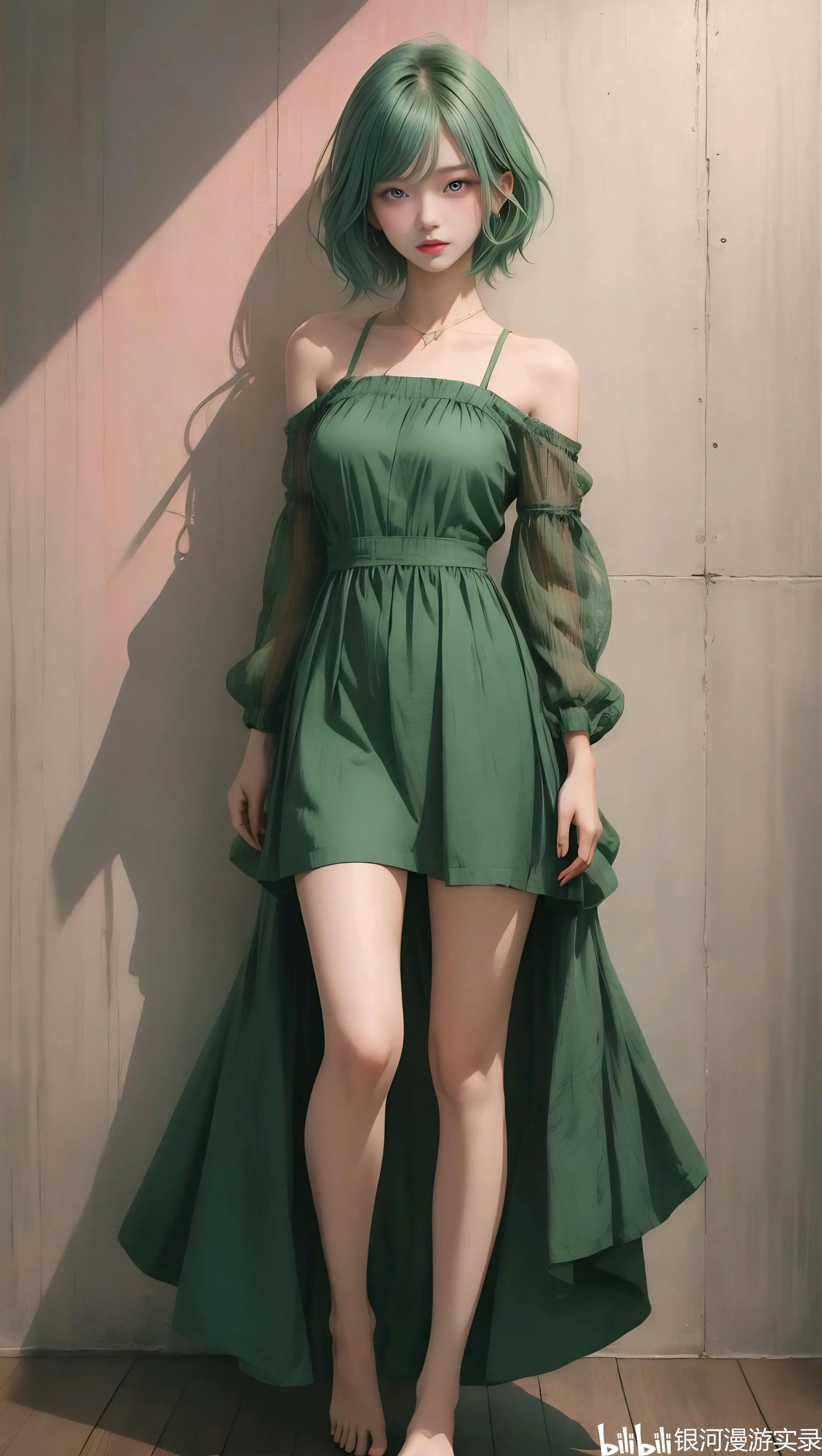 【ai】二次元绿发少女——绿色系