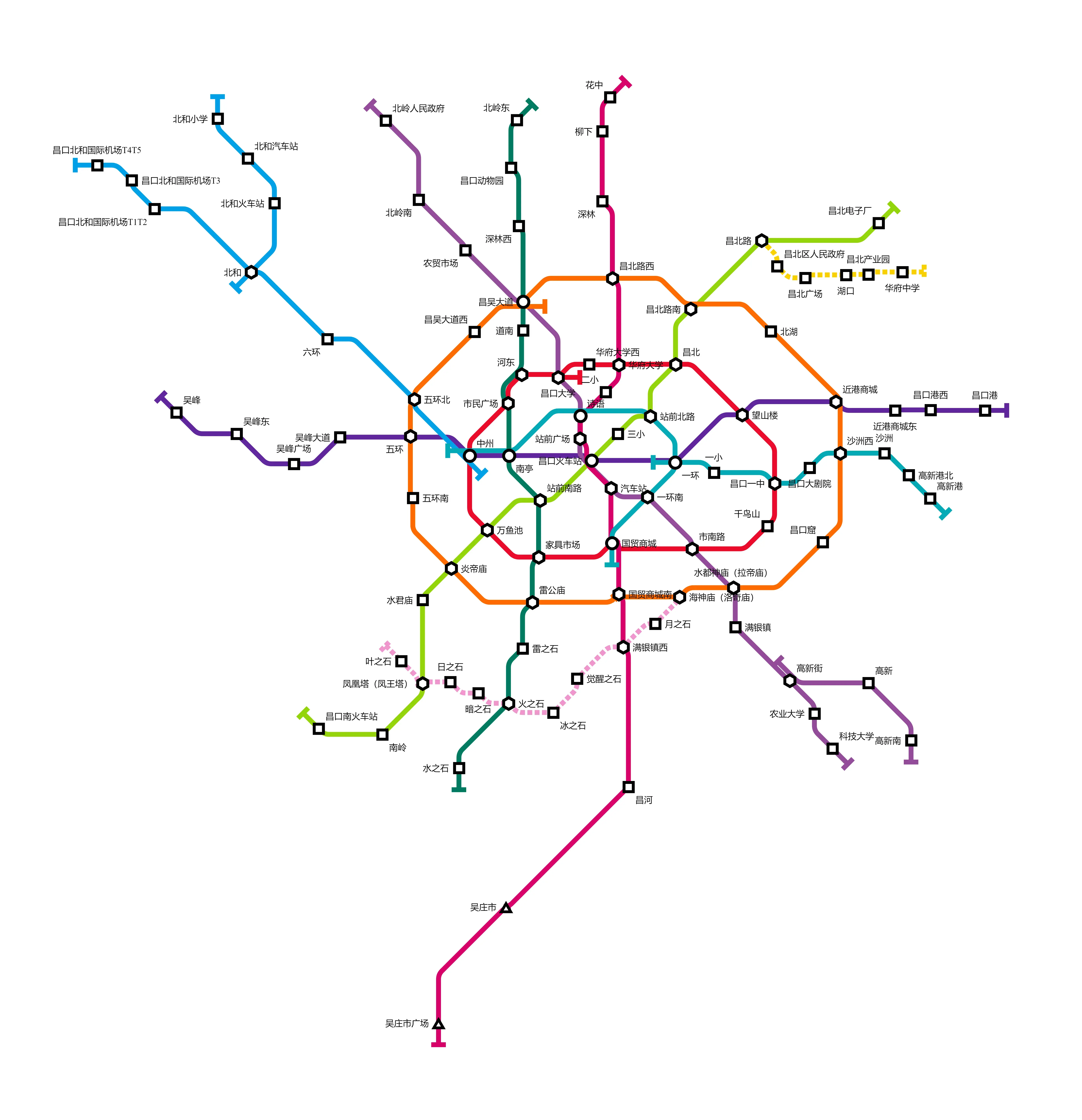 地铁全程线路图图片