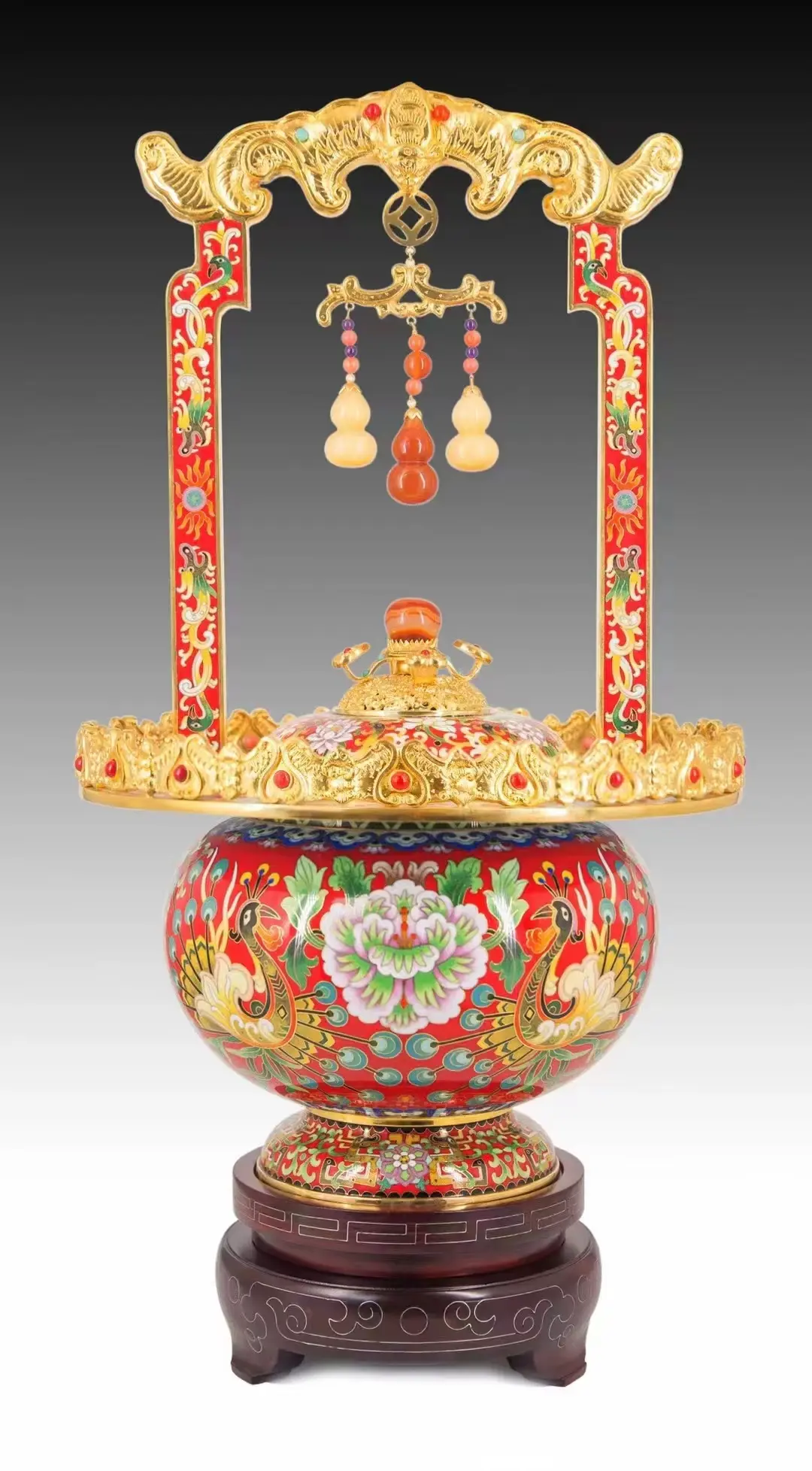 刘永森景泰蓝《吉庆中国篮》108道手工工序 中国宫廷古法景泰蓝制作技