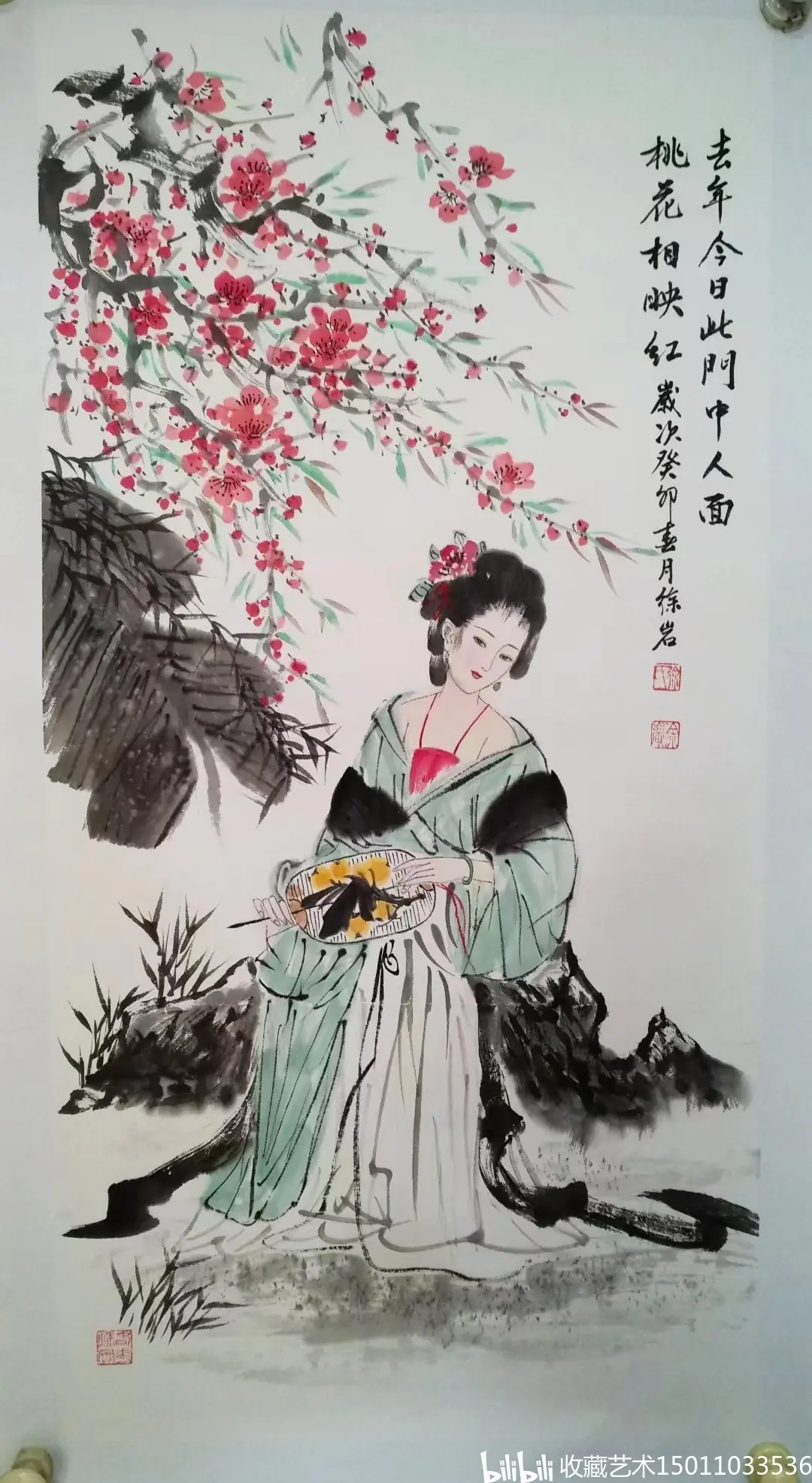 中美协画家徐岩老师精品写意人物画 古典美女图欣赏