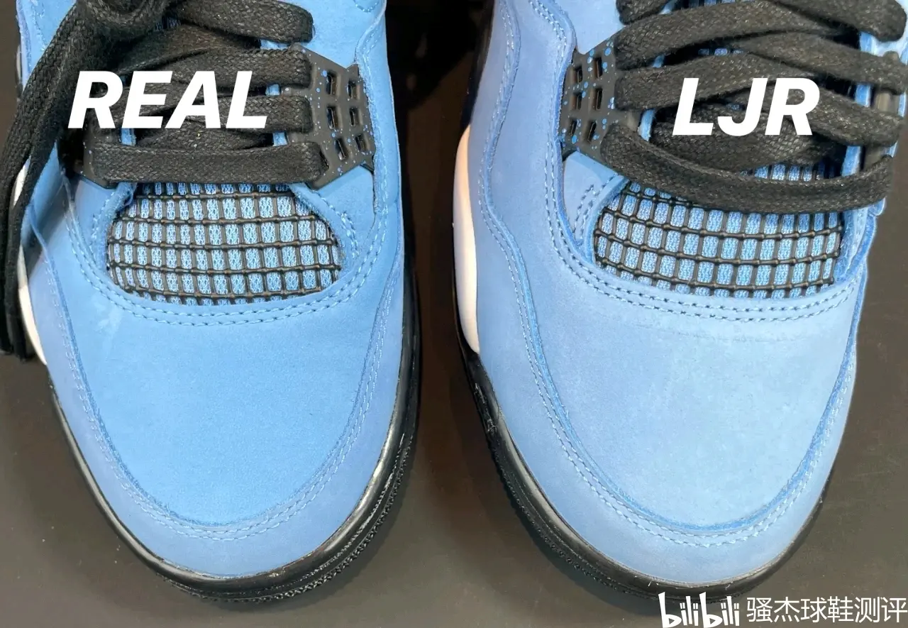 og,ljr对比进口zp,travis scott x aj4 蓝麂皮 冰蓝 