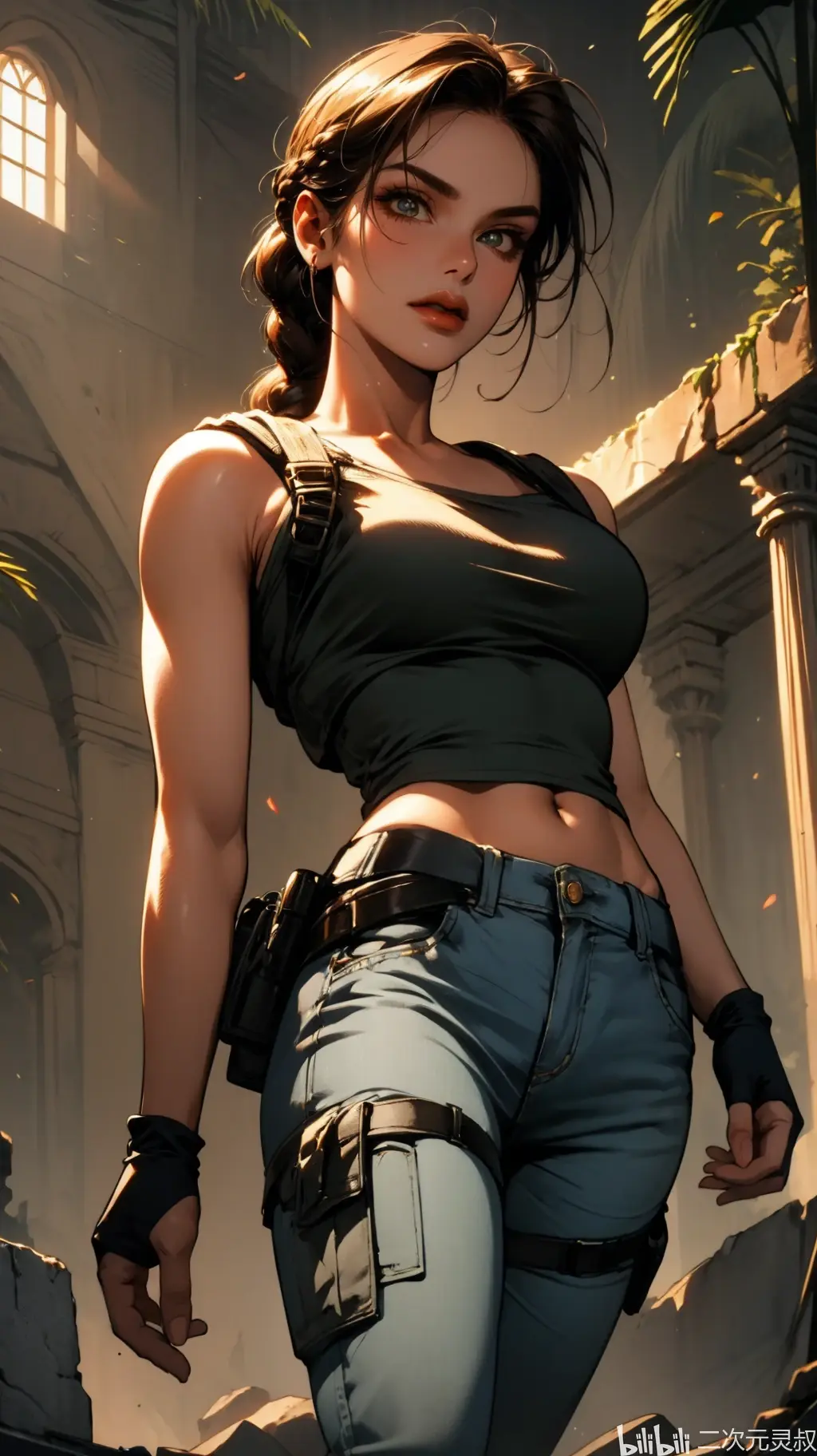 坟里有个姑娘叫劳拉,长得又勾勾又丢丢,一对美丽的大车灯,辫子粗又长