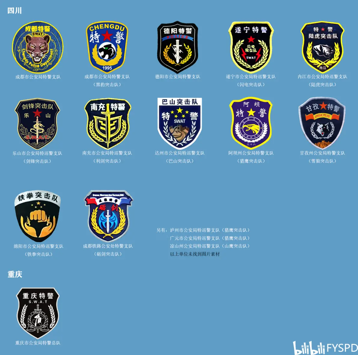 全国公安特警个性化标志图鉴集锦