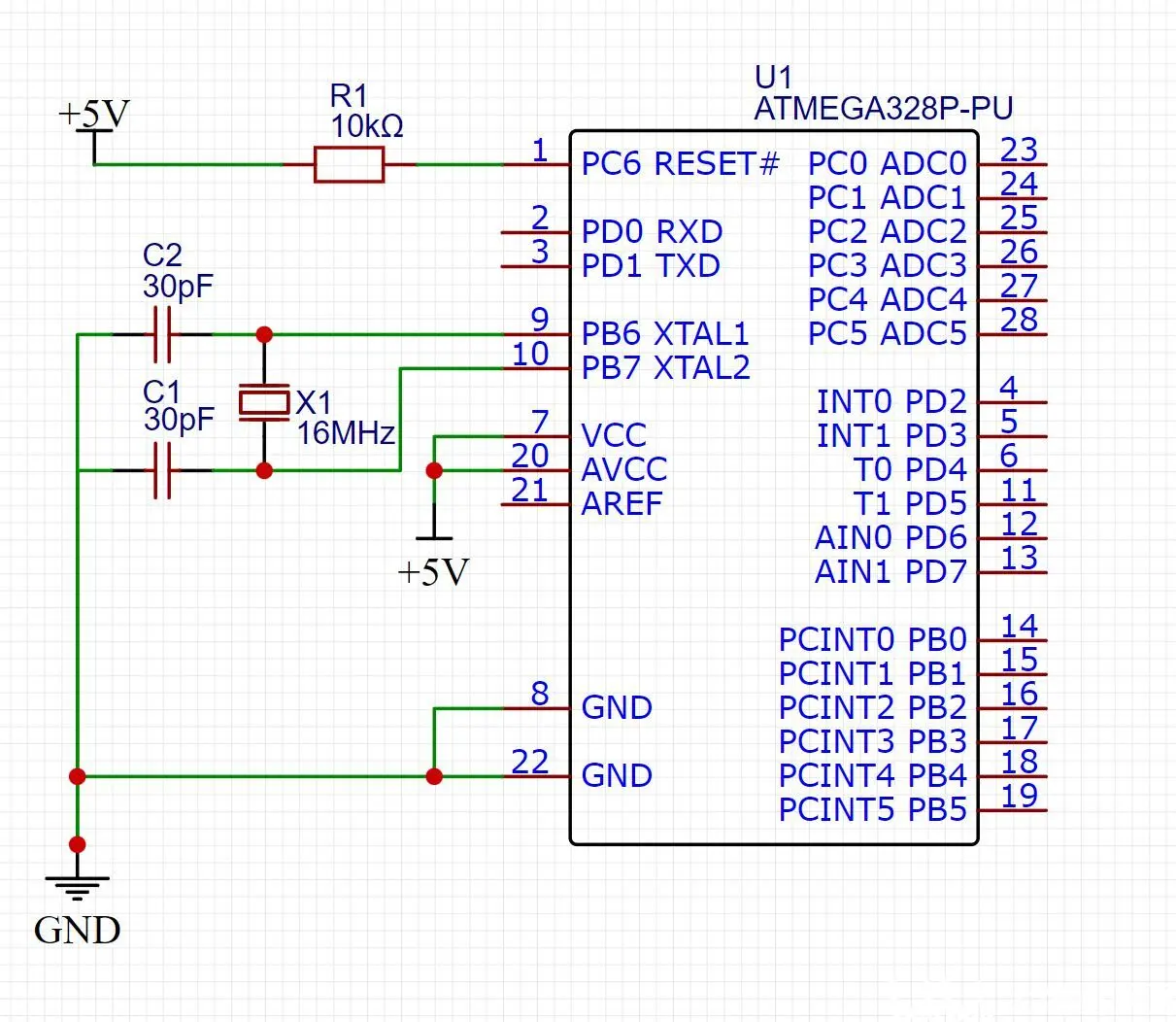 atmega328p引脚图图片