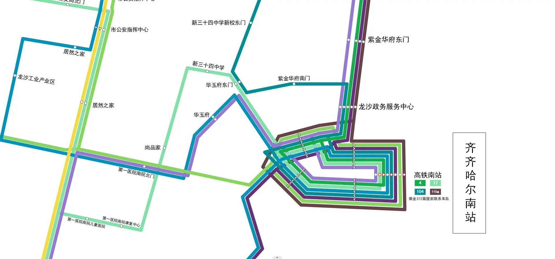 齐齐哈尔109路车路线图图片