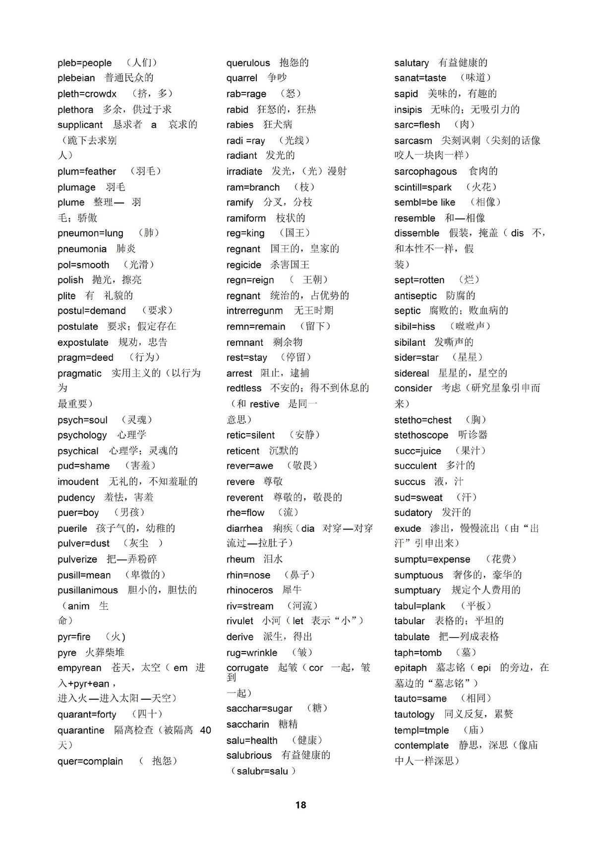 英语常用词根词缀表(排版整齐) - 哔哩哔哩