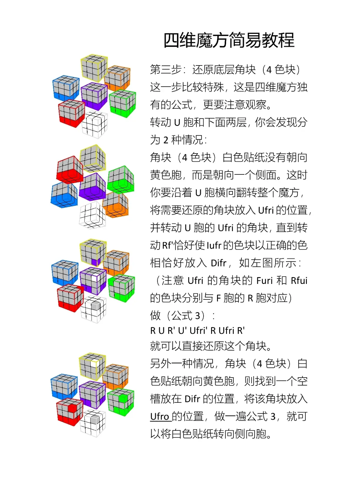 四维魔方简易教程