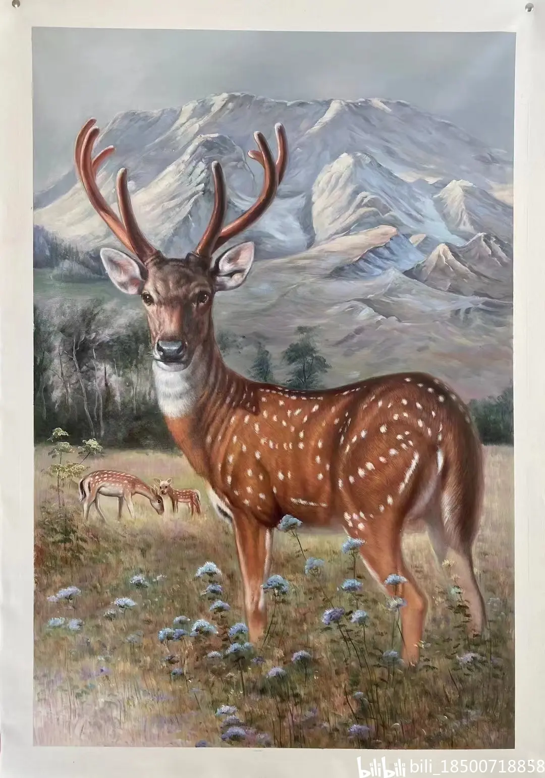 超现实主义油画家林金山老师油画动物画作品 尺寸60*90cm