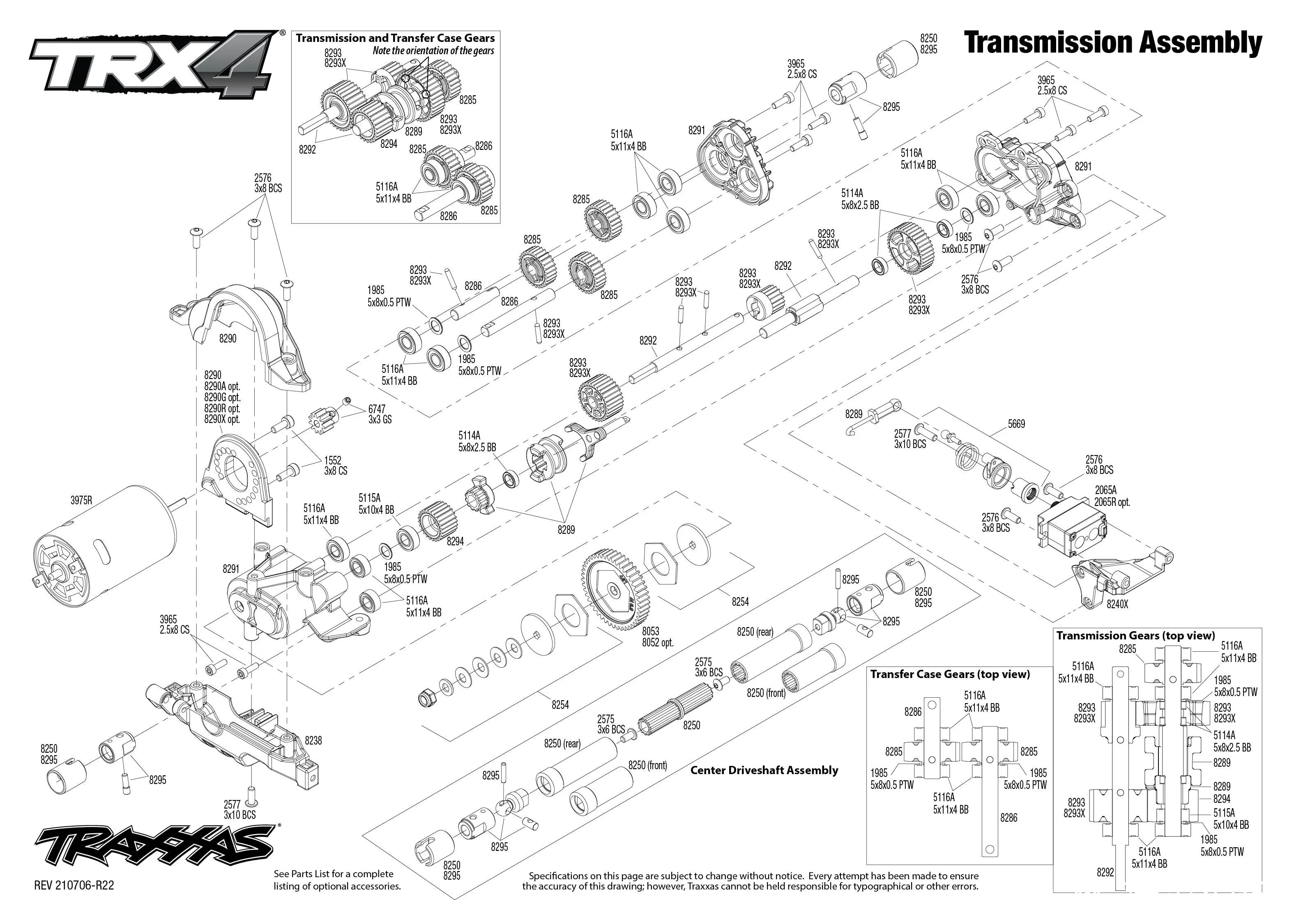trx4官方爆炸图